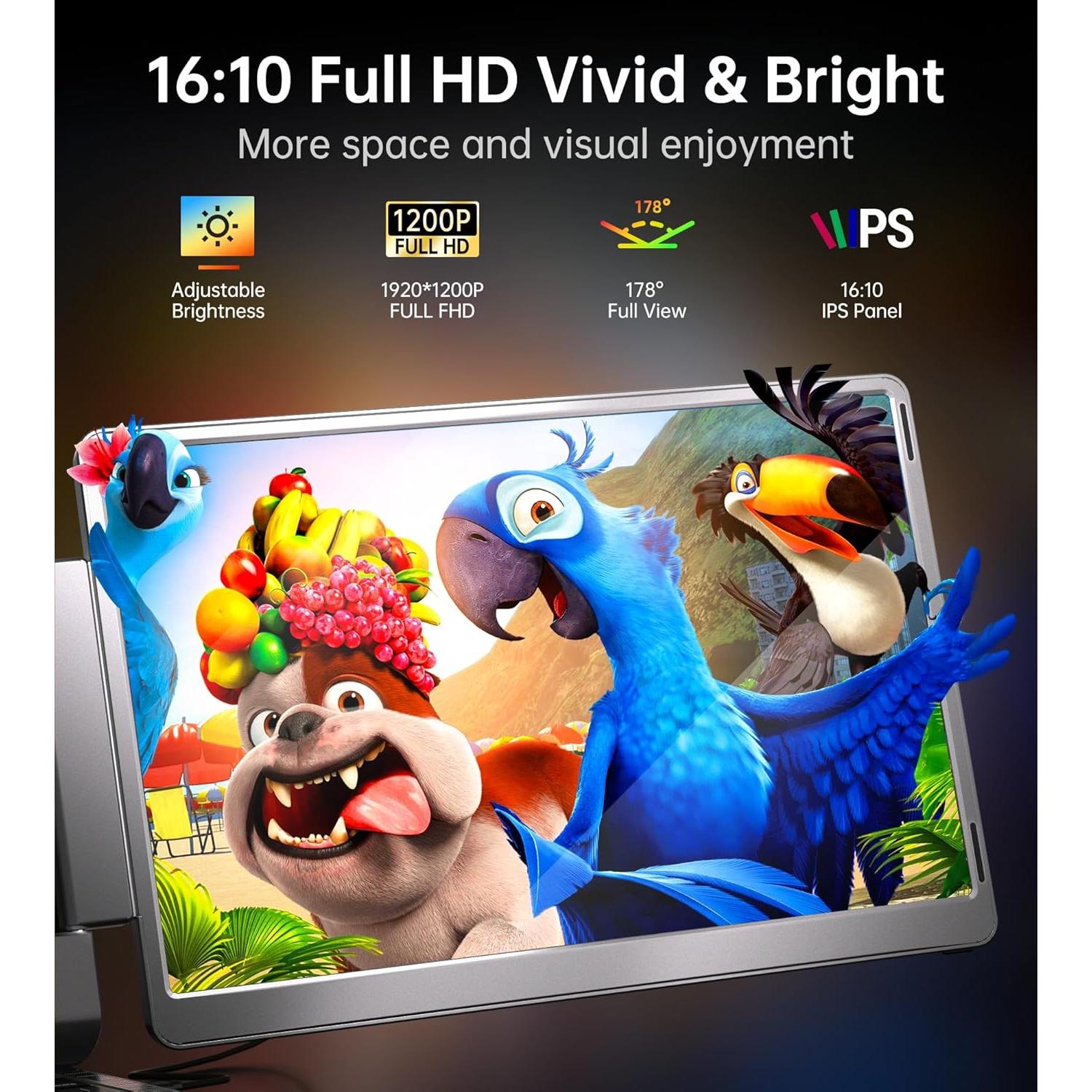 Extensor de Pantalla FOPO S7 14" FHD 1200P para Laptop