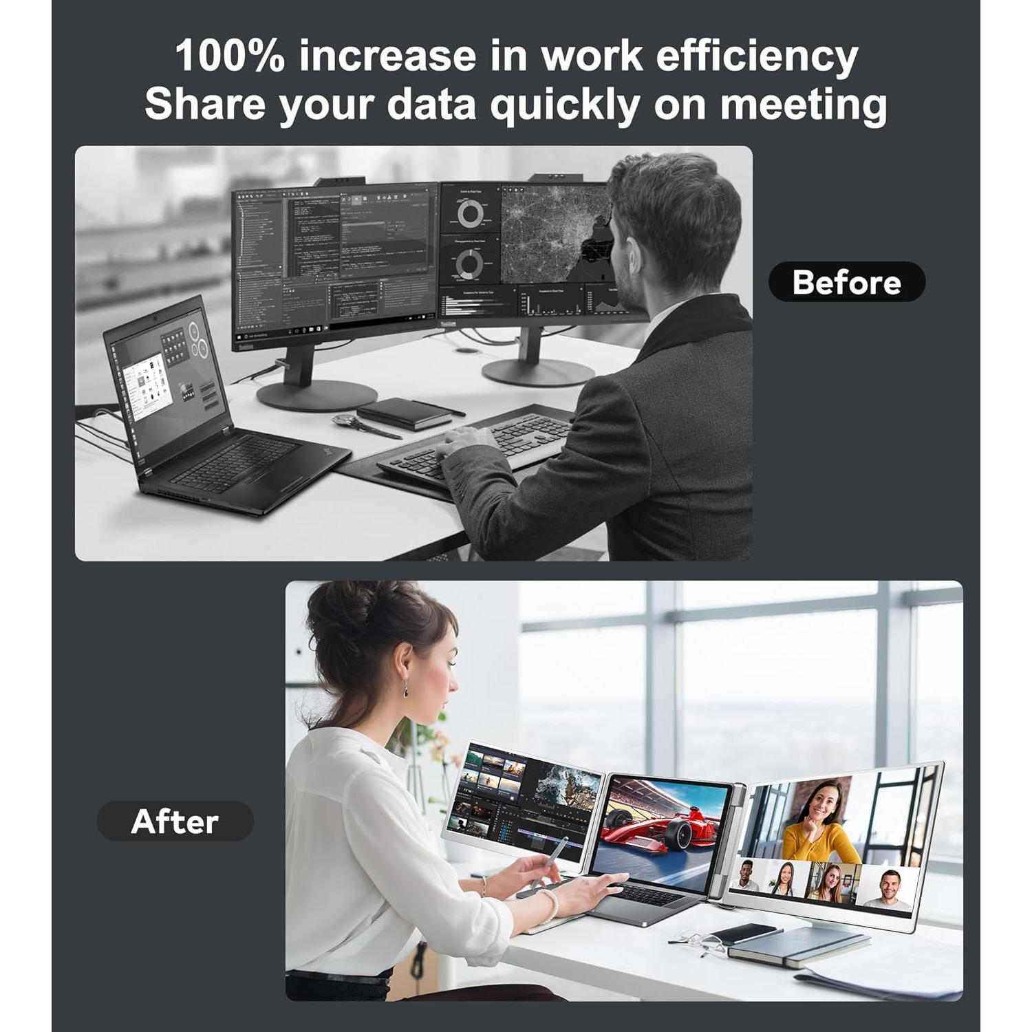 Extensor de Pantalla FOPO S7 14" FHD 1200P para Laptop