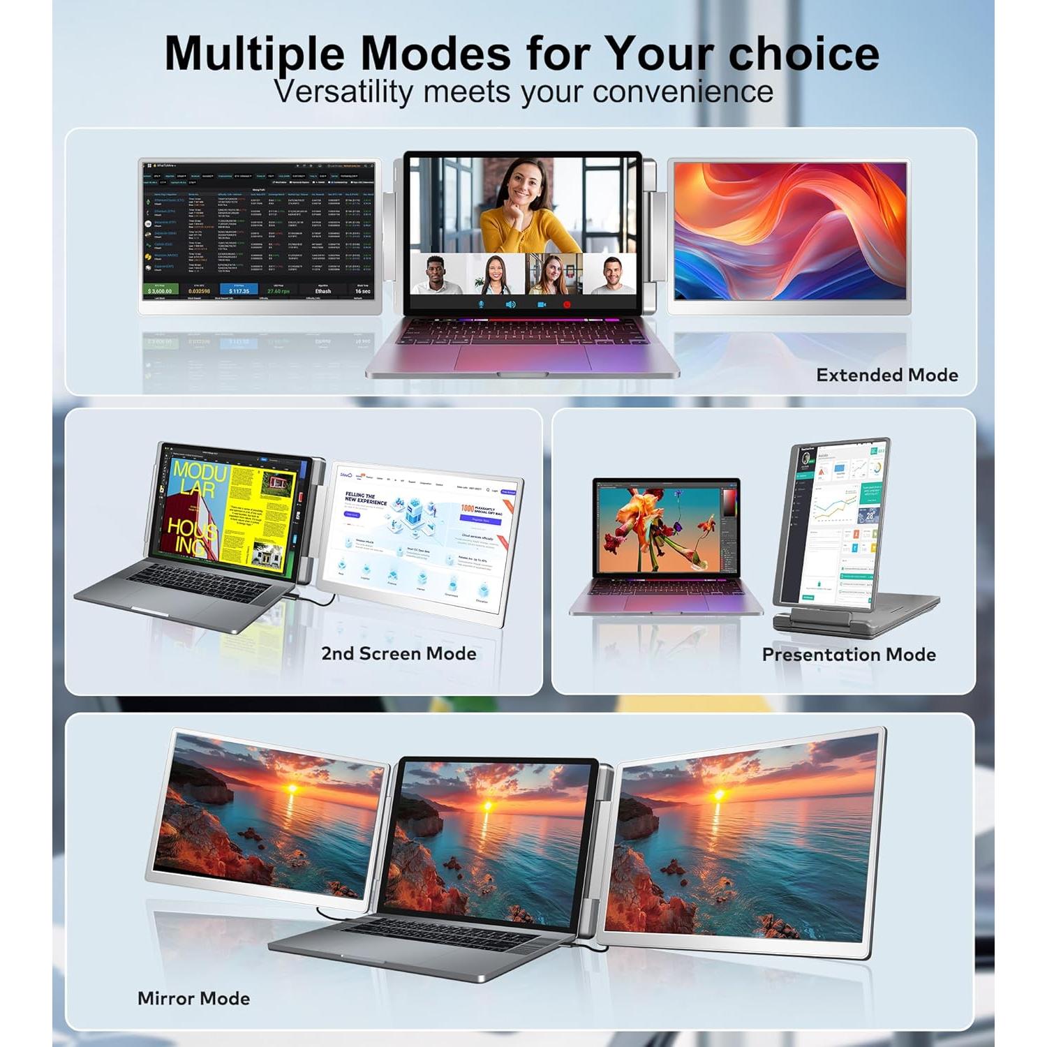 Extensor de Pantalla FOPO S7 14" FHD 1200P para Laptop