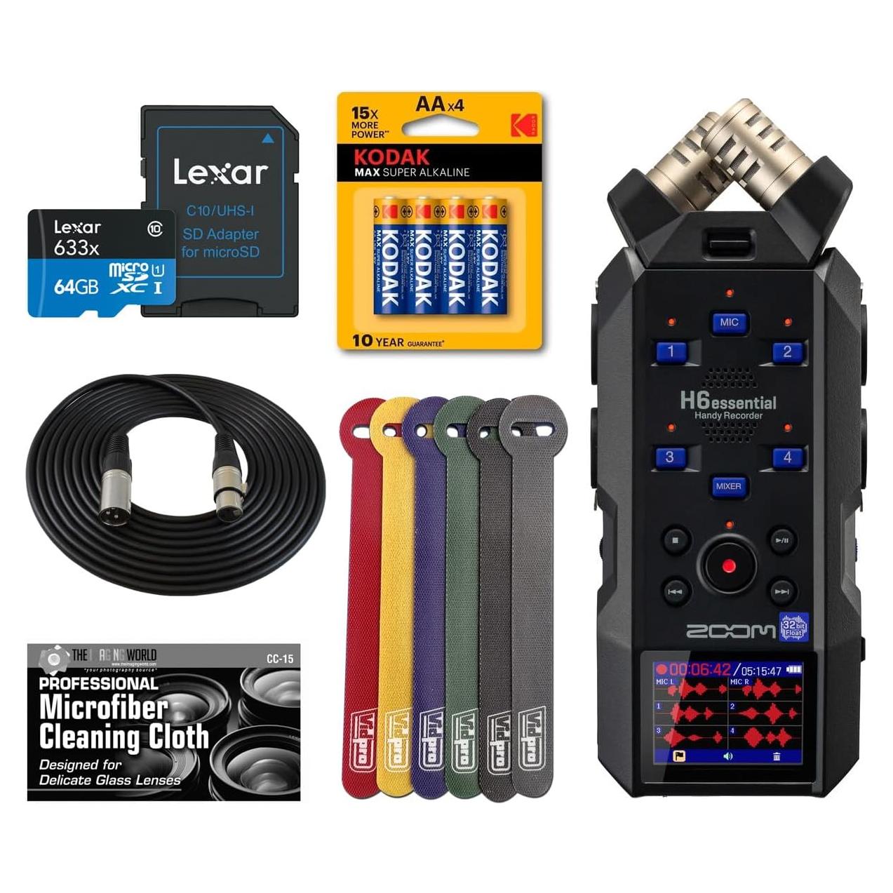 Grabador de Audio Zoom H6esencial 2024 - 6 Pistas 32-Bit Float