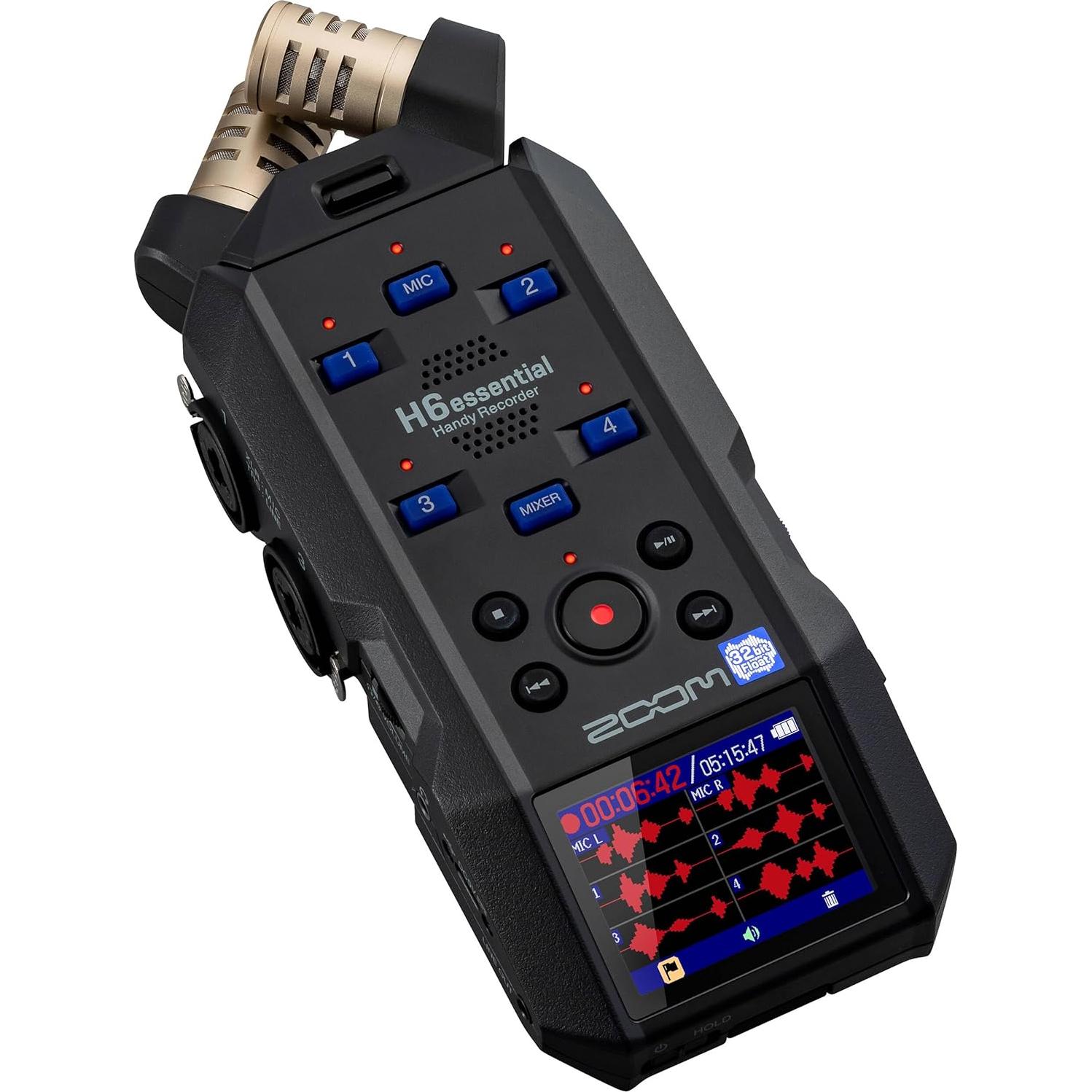 Grabador de Audio Zoom H6esencial 2024 - 6 Pistas 32-Bit Float