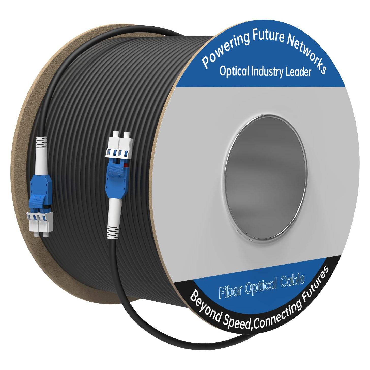 Cable de Fibra Óptica Armado 300M LC-LC 9/125μm SMF Exterior