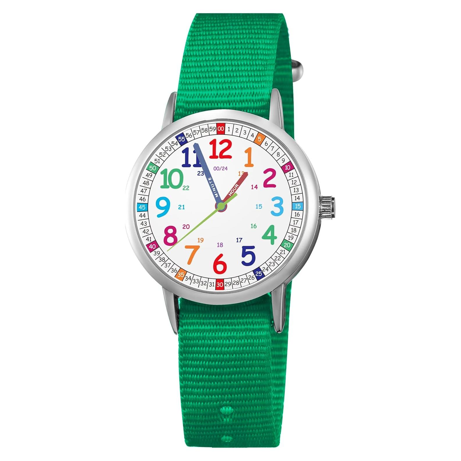 Reloj Analógico para Niños ITOOZYNN Verde 3-11 Años
