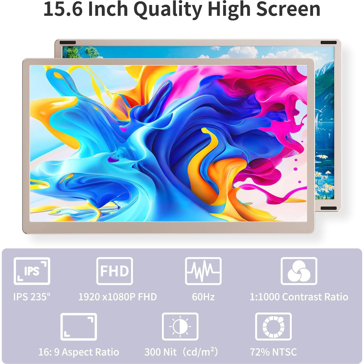 Extensor de Pantalla Laptomo S6 15.6" FHD 1080P Portátil