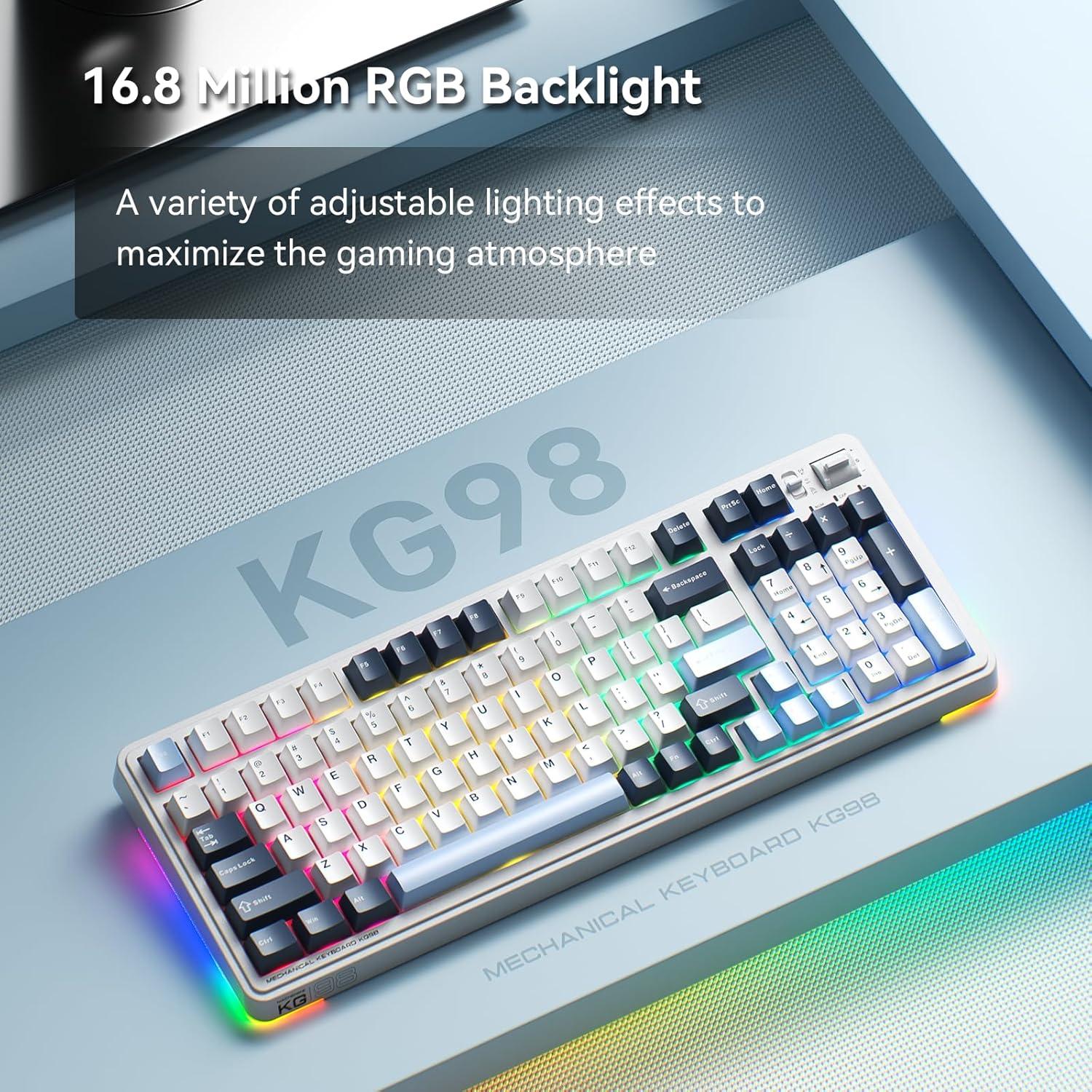 Teclado Mecánico Machenike KG98 RGB Compacto 98 Teclas