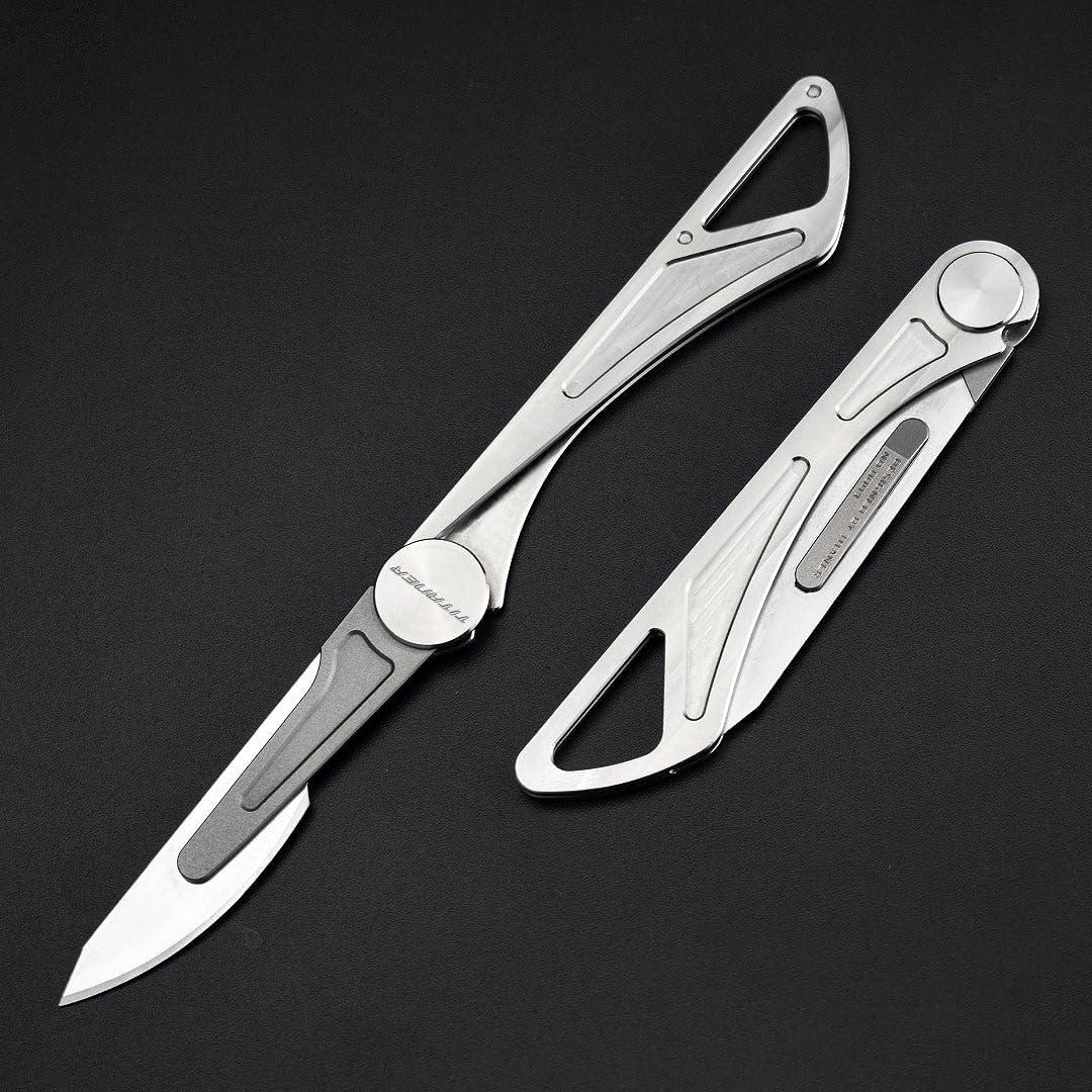 Cuchillo Escalpelo Plegable Titanio TITANER Libélula EDC