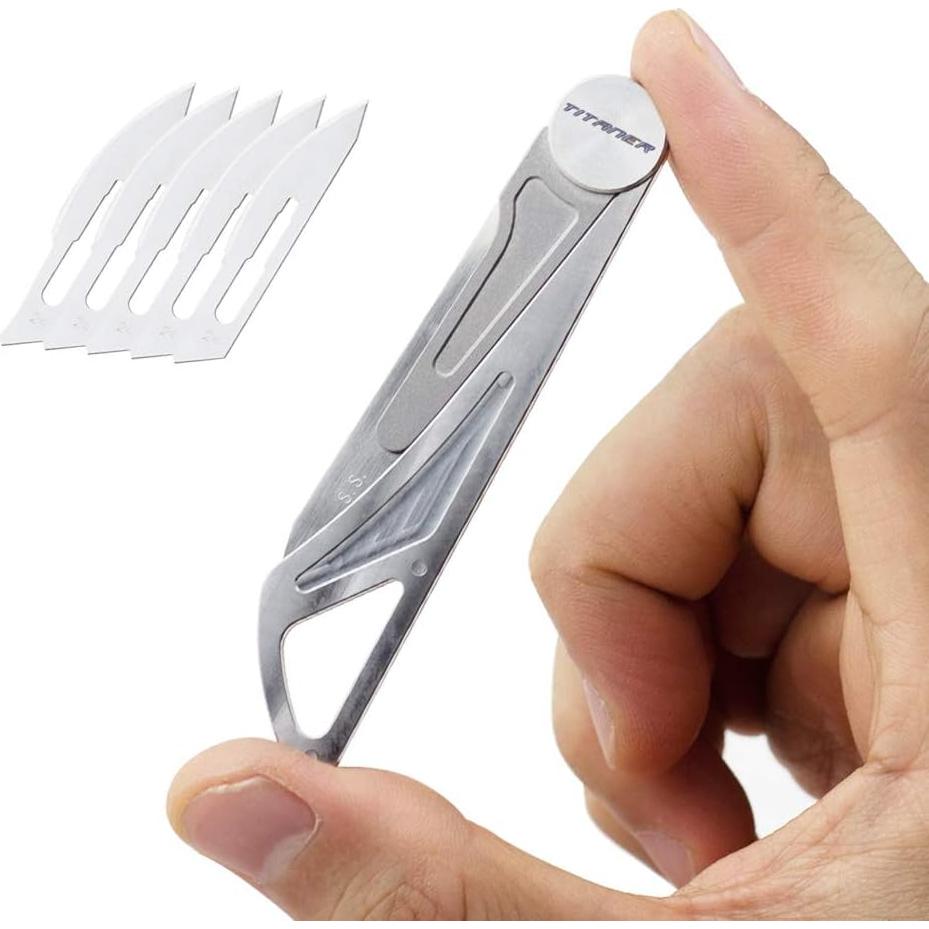 Cuchillo Escalpelo Plegable Titanio TITANER Libélula EDC