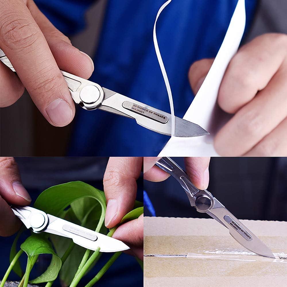 Cuchillo Escalpelo Plegable Titanio TITANER Libélula EDC