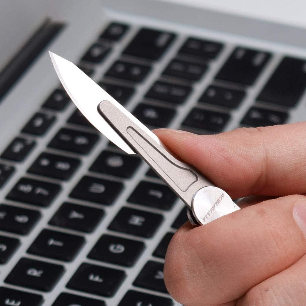 Cuchillo Escalpelo Plegable Titanio TITANER Libélula EDC