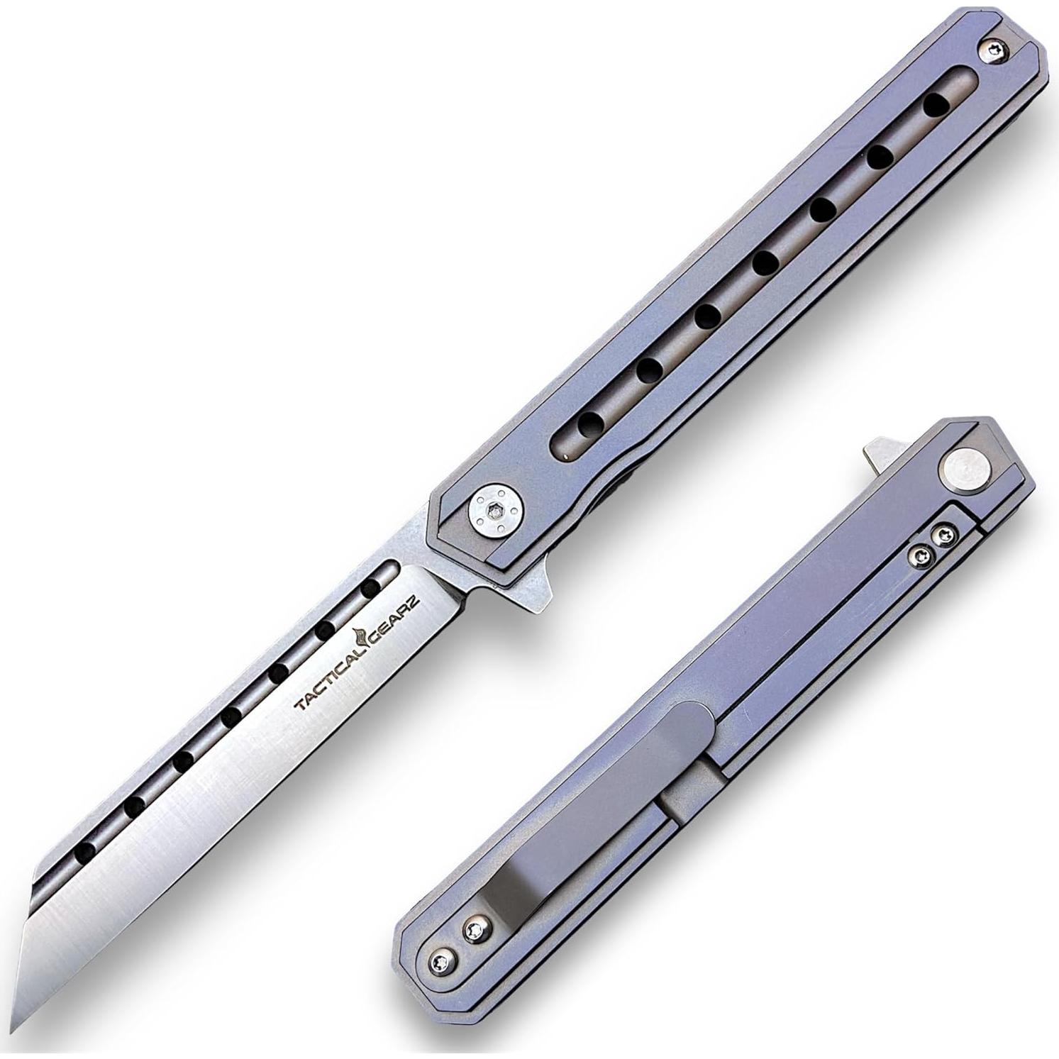 Cuchillo de bolsillo EDC TACTICAL GEARZ Medianoche Onyx 8.89cm