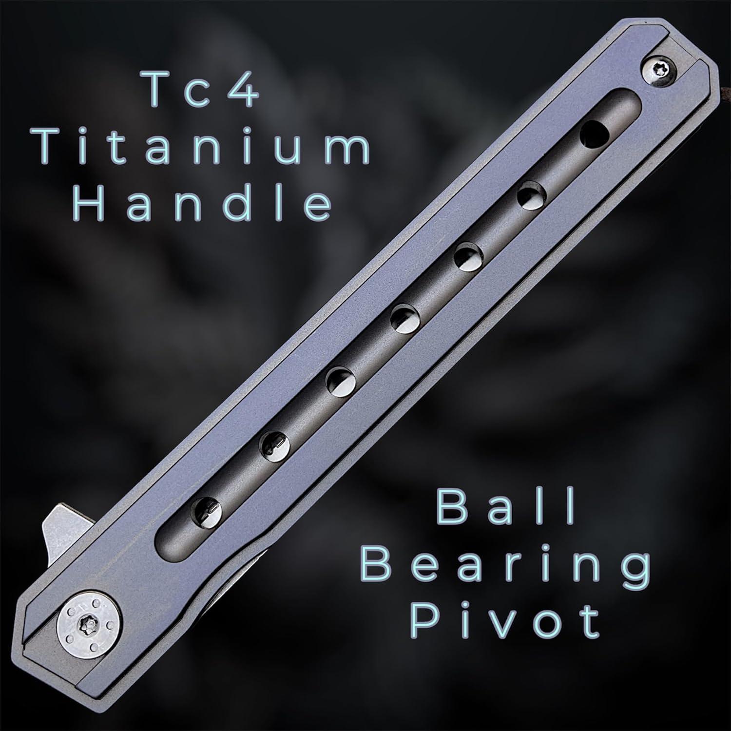 Cuchillo de bolsillo EDC TACTICAL GEARZ Medianoche Onyx 8.89cm