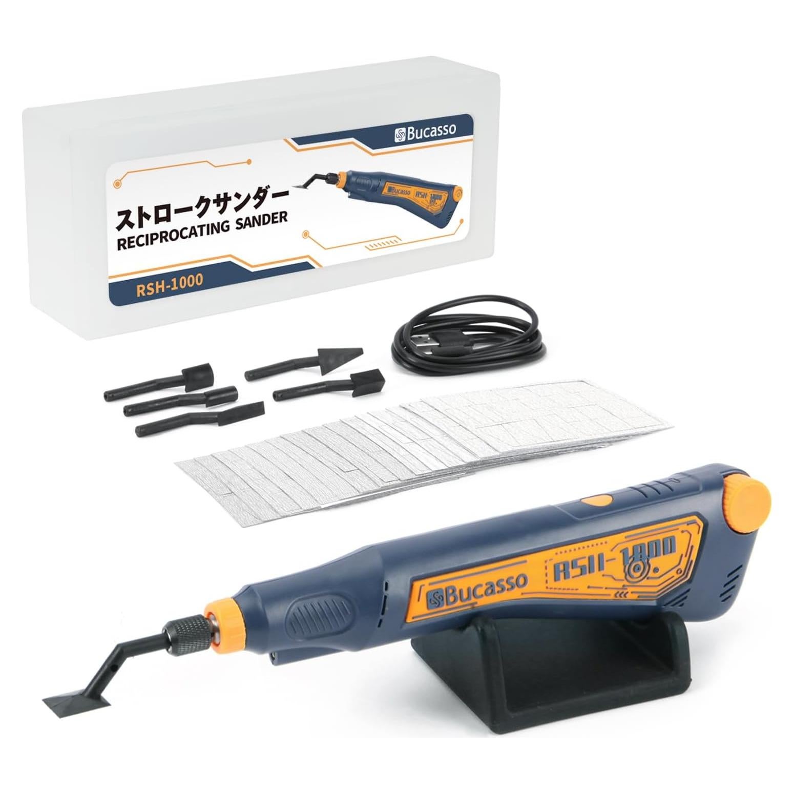 Lijadora Recíproca Bucasso RSH-1000 con 6 Cabezas y Luz LED