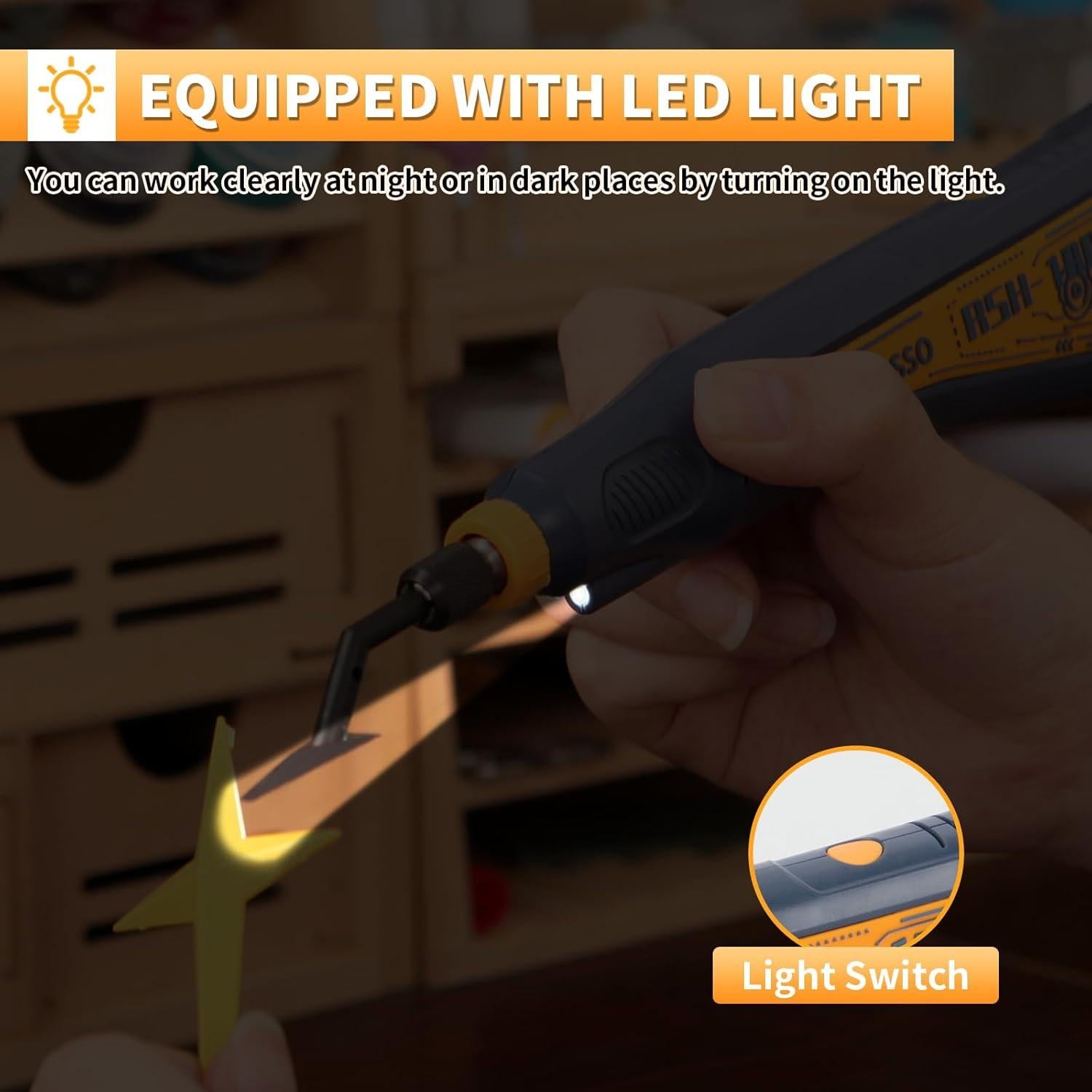 Lijadora Recíproca Bucasso RSH-1000 con 6 Cabezas y Luz LED