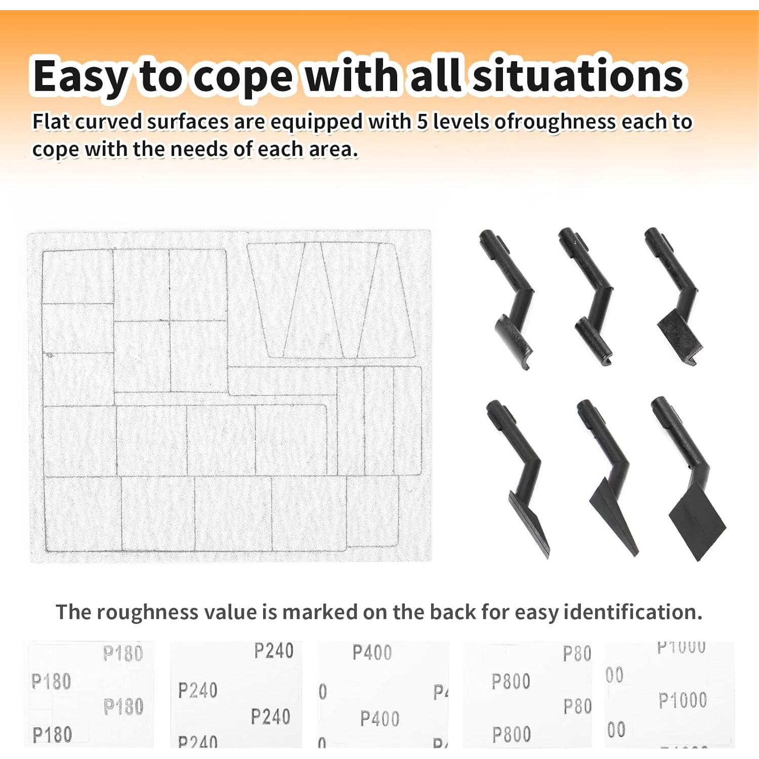 Lijadora Recíproca Bucasso RSH-1000 con 6 Cabezas y Luz LED