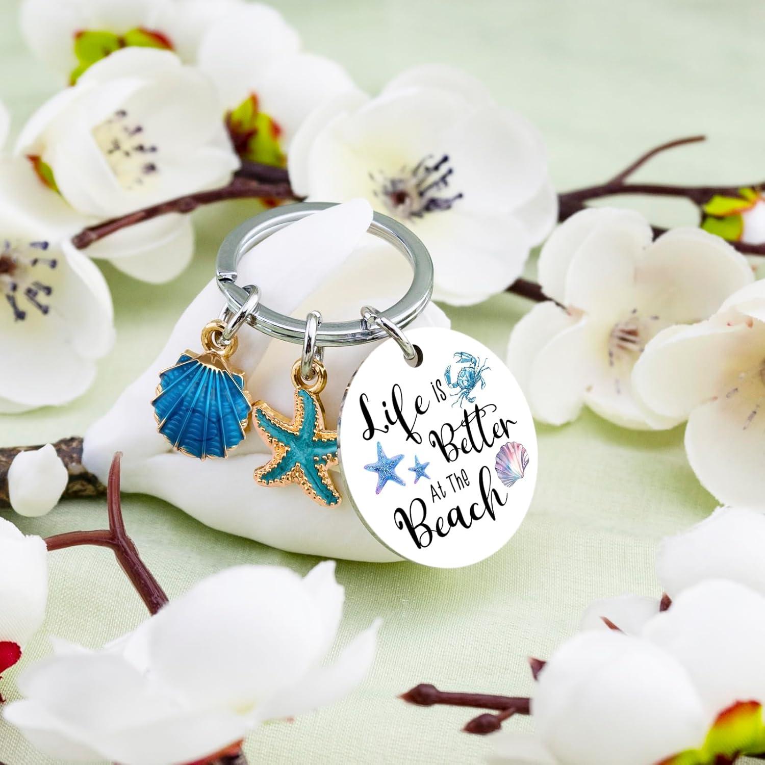 Llavero de Concha Oceánica para Mujeres - Regalo Playa