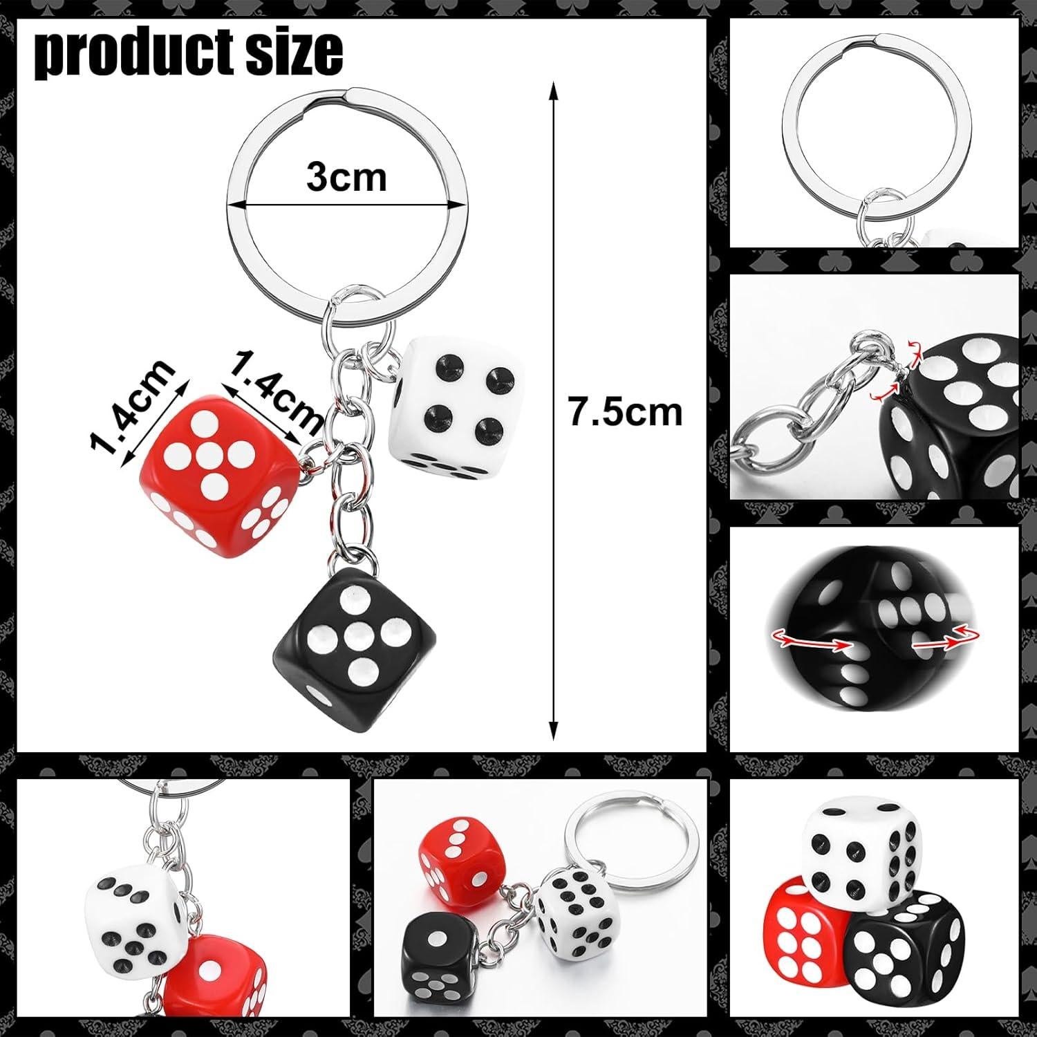 Llaveros de Casino Sureio 24 Pcs PVC Impermeable Fiesta