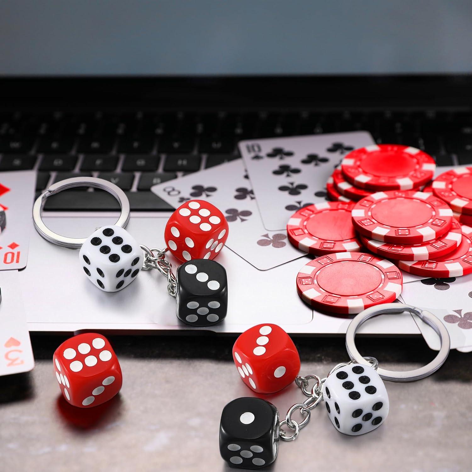 Llaveros de Casino Sureio 24 Pcs PVC Impermeable Fiesta