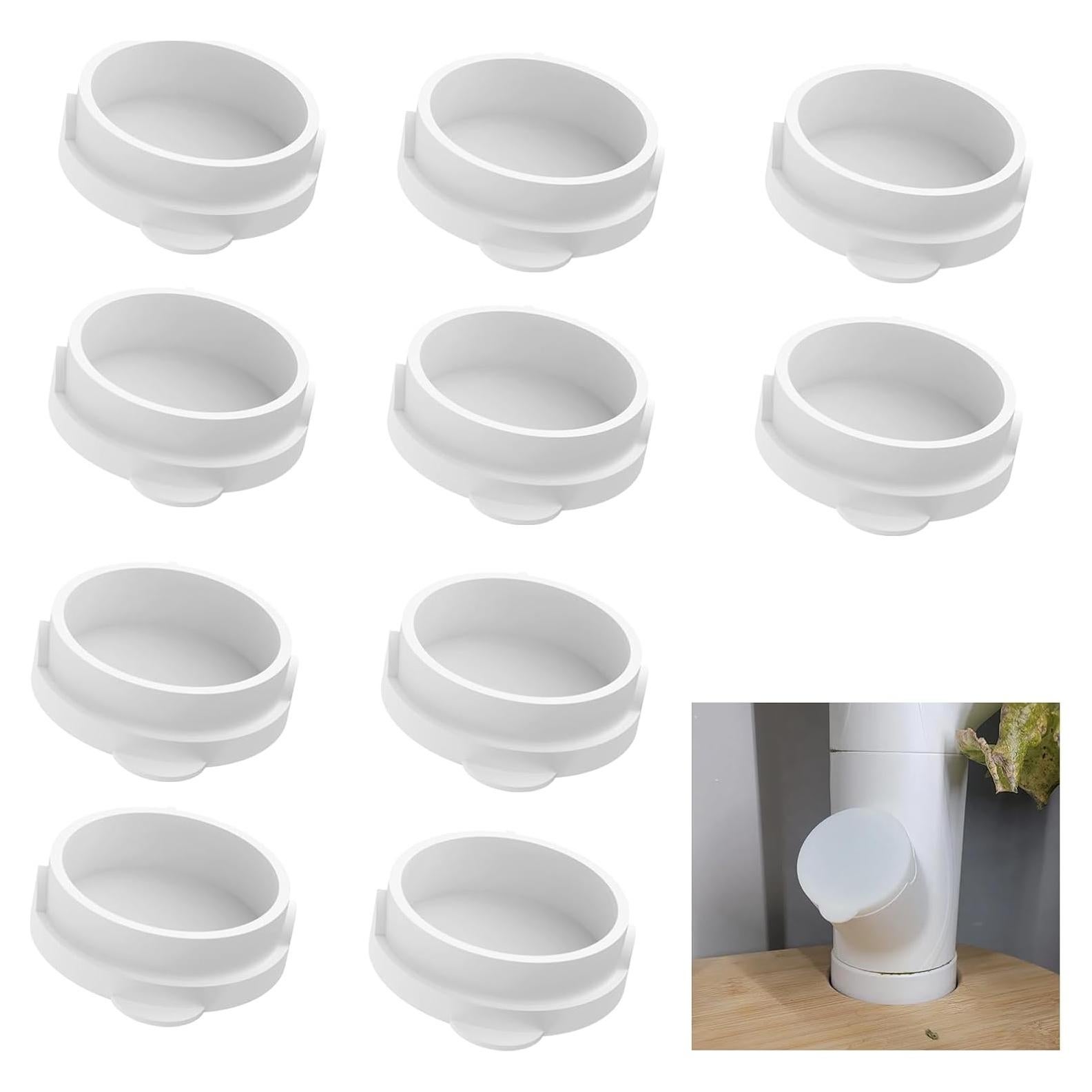 10 Tapas de Vaso Blancas para Gardyn - Protección Hidropónica