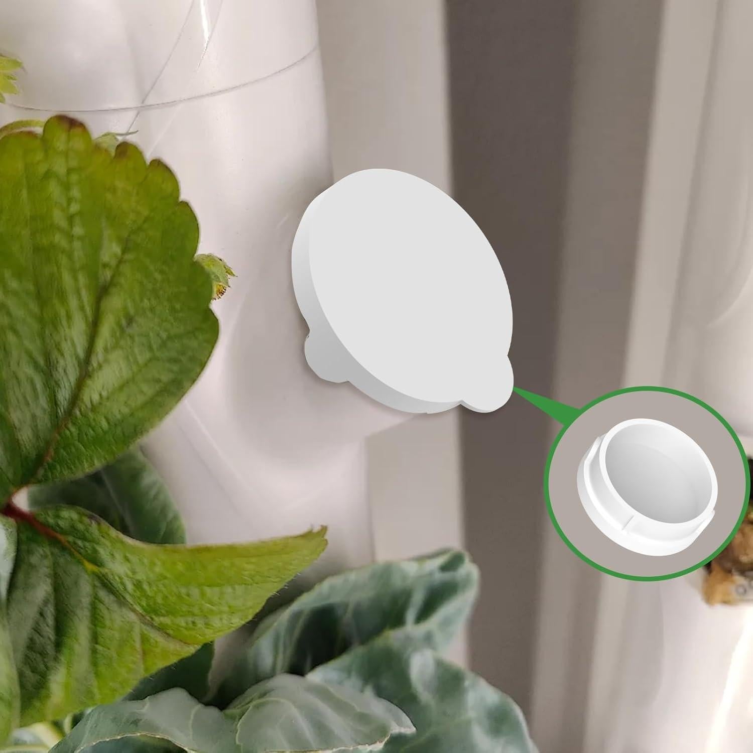 10 Tapas de Vaso Blancas para Gardyn - Protección Hidropónica