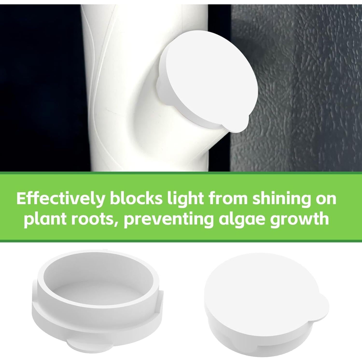 10 Tapas de Vaso Blancas para Gardyn - Protección Hidropónica