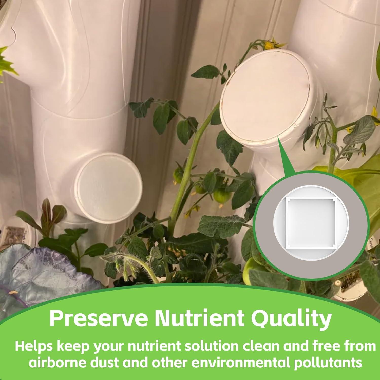 10 Tapas de Vaso Blancas para yPods Gardyn - Protección Doble