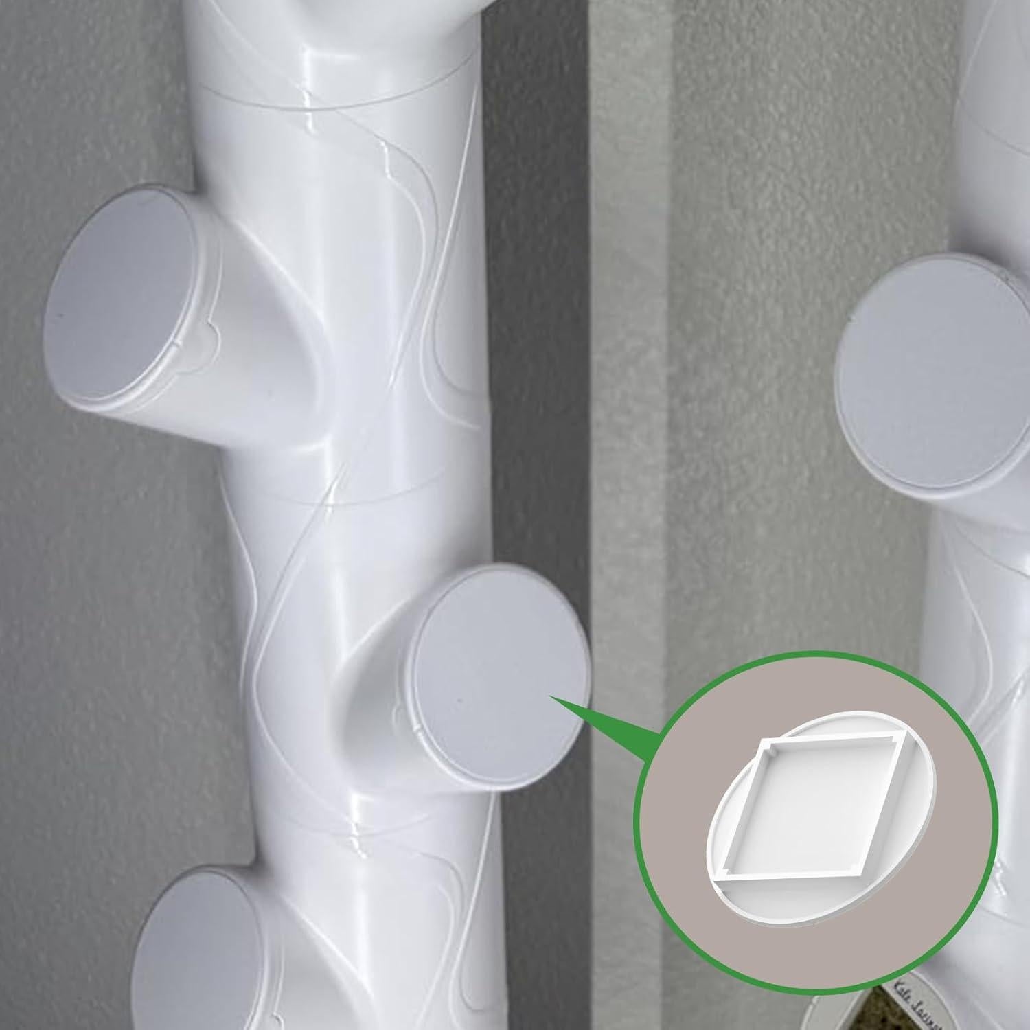 10 Tapas de Vaso Blancas para yPods Gardyn - Protección Doble