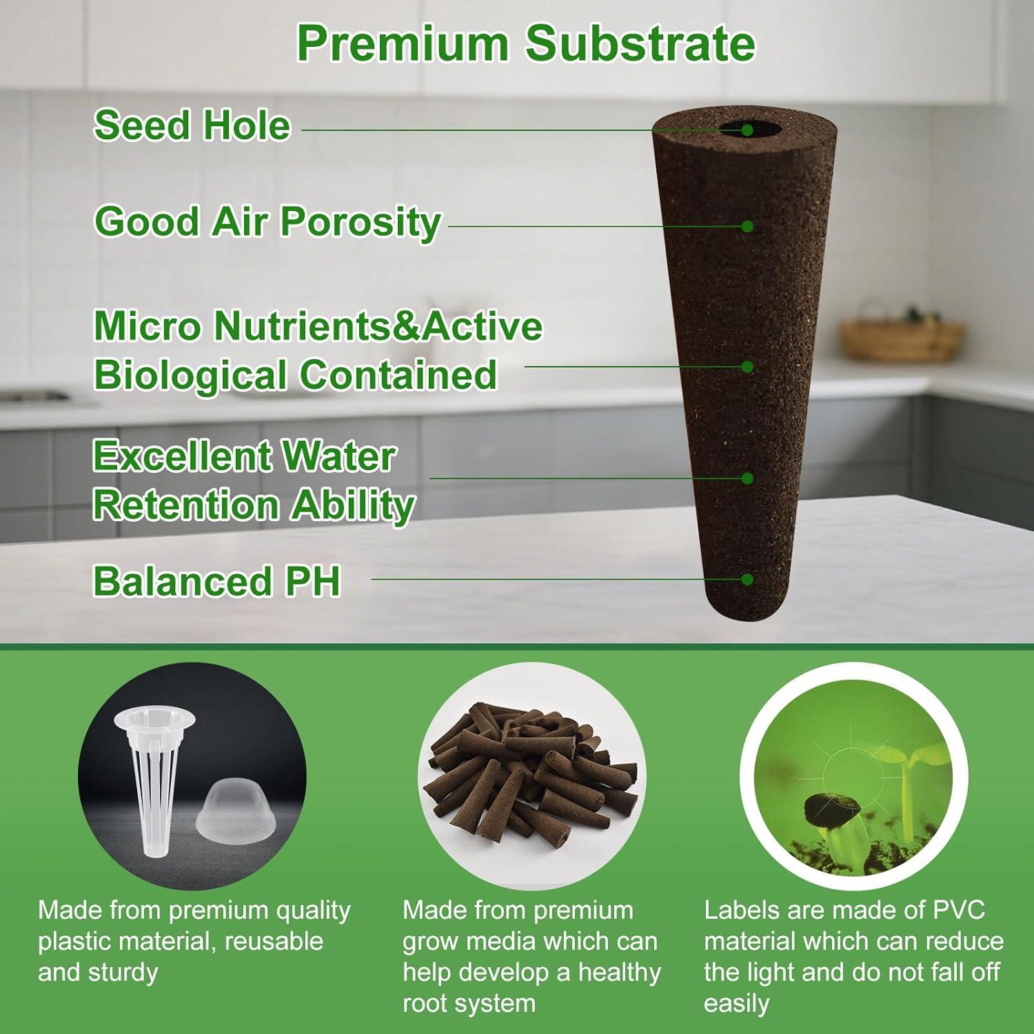 Kit Hidropónico Completo Uoiispet 127 Piezas para Jardín Interior