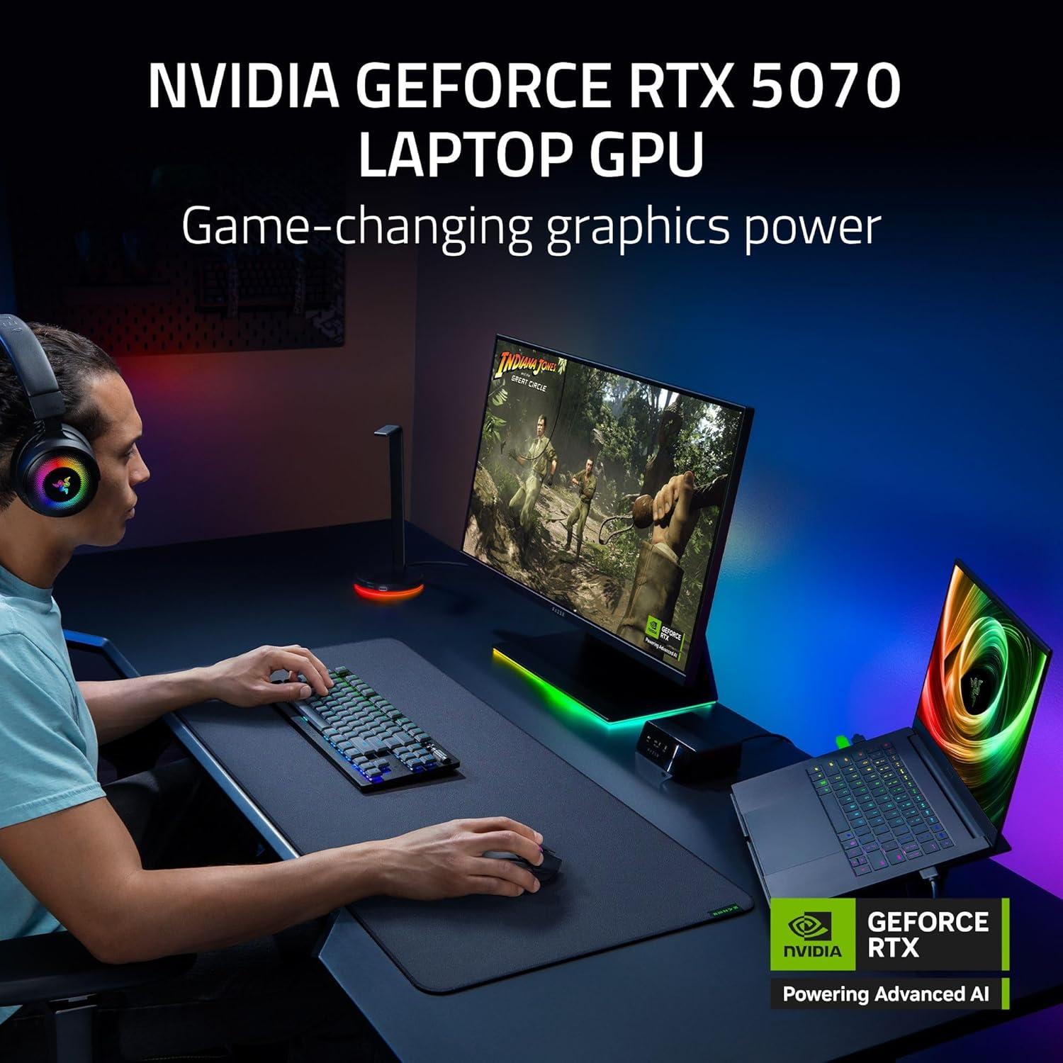 Laptop para Juegos Razer Blade 14 - Ryzen 9 AI 365 - RTX 5060 - 16GB RAM - 1TB SSD - Pantalla OLED 3K 120Hz - Negro