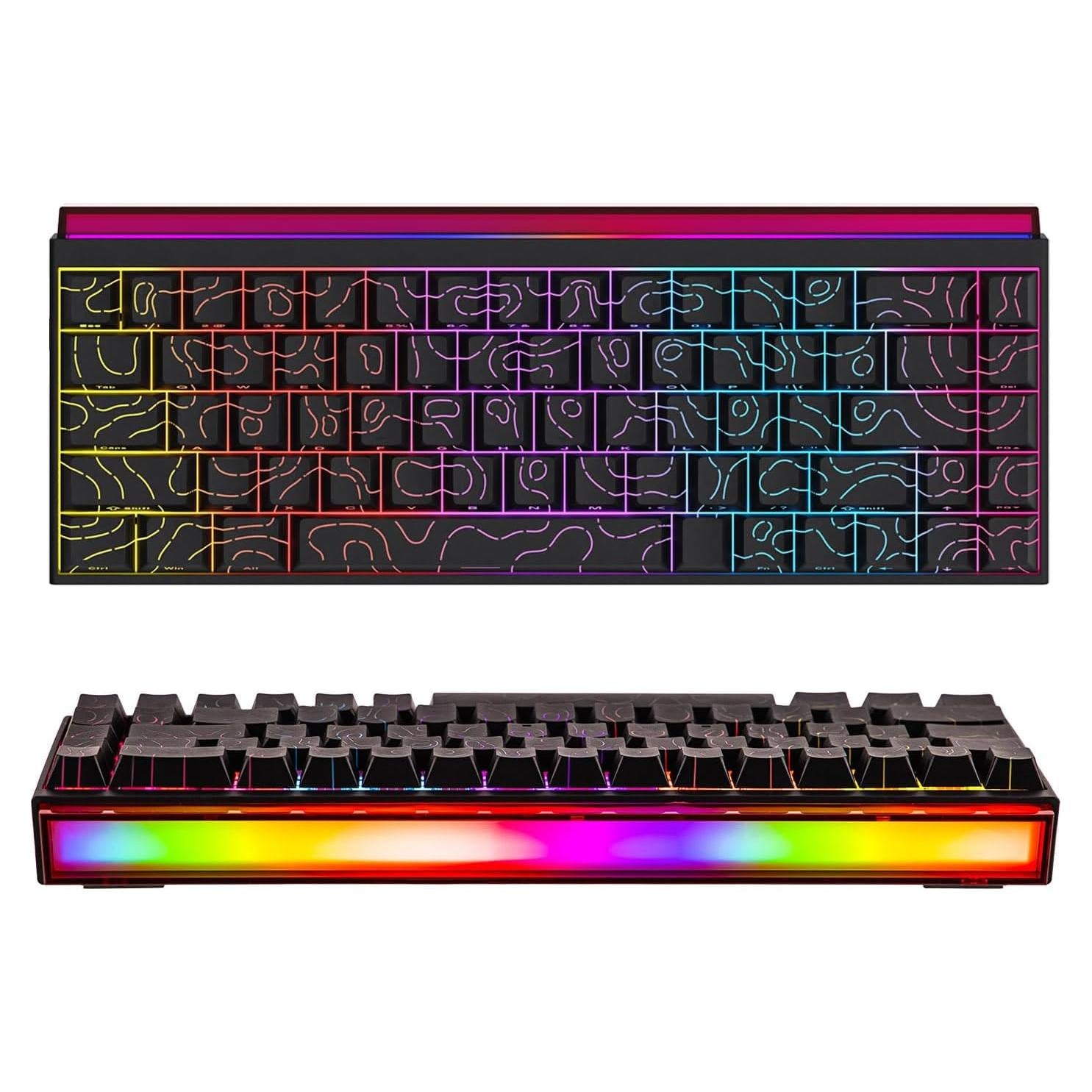 Teclado Mecánico Compacto AJAZZ NK68 con Cable USB-C - Negro