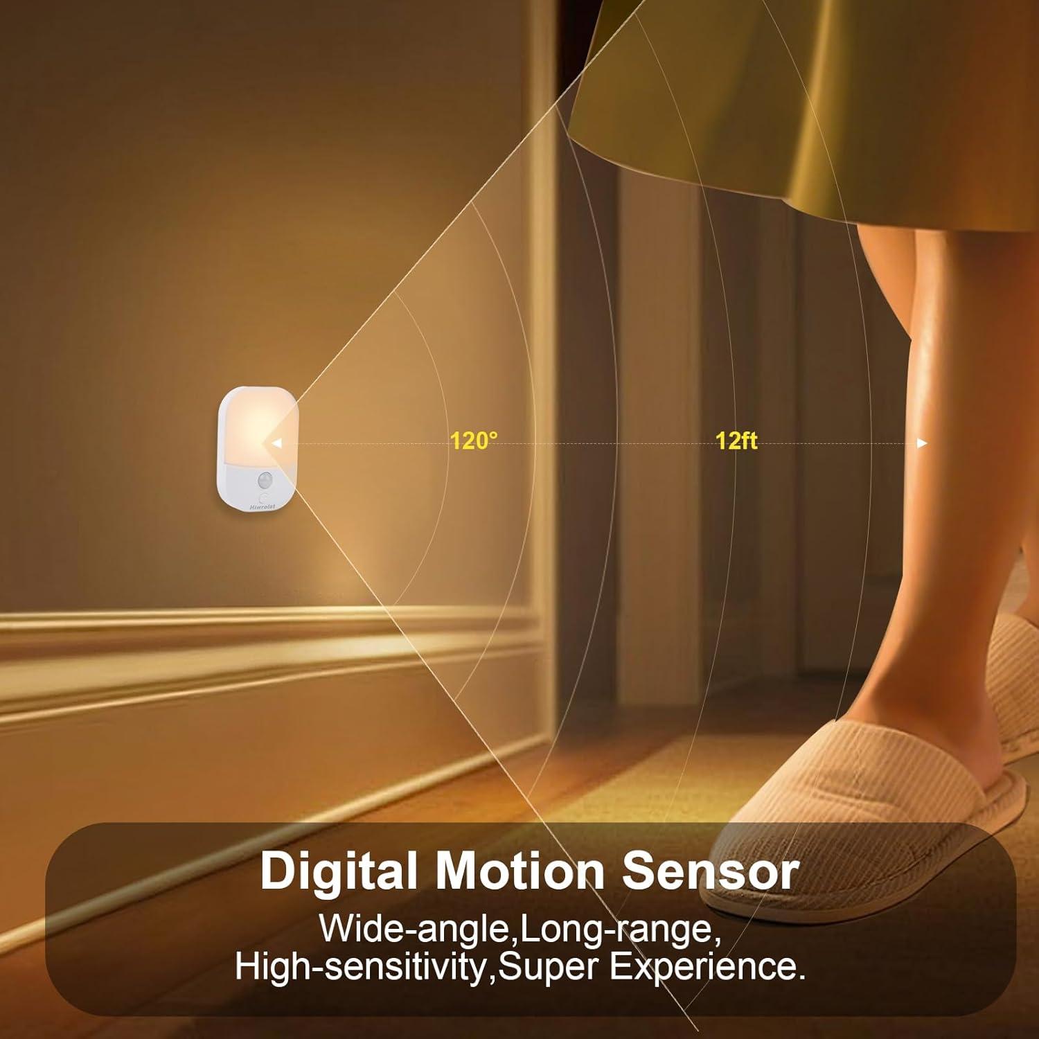 Luz Nocturna LED Hiwrolat con Sensor de Movimiento 2 Paquete