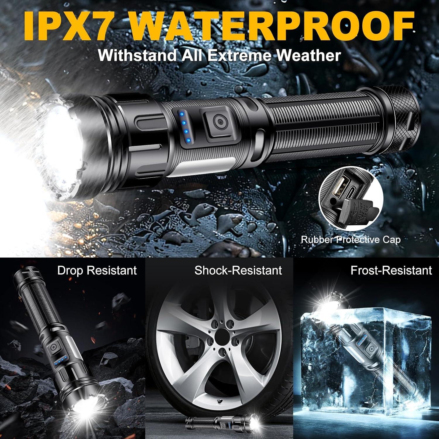 Linterna LED Recargable Skywolfeye 1200 Lúmenes 5 Modos