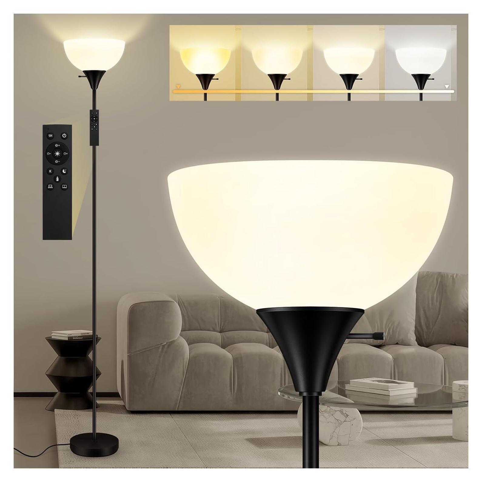 Lámpara de Pie Torchiere Bricosmocon 180 cm Regulable 10W