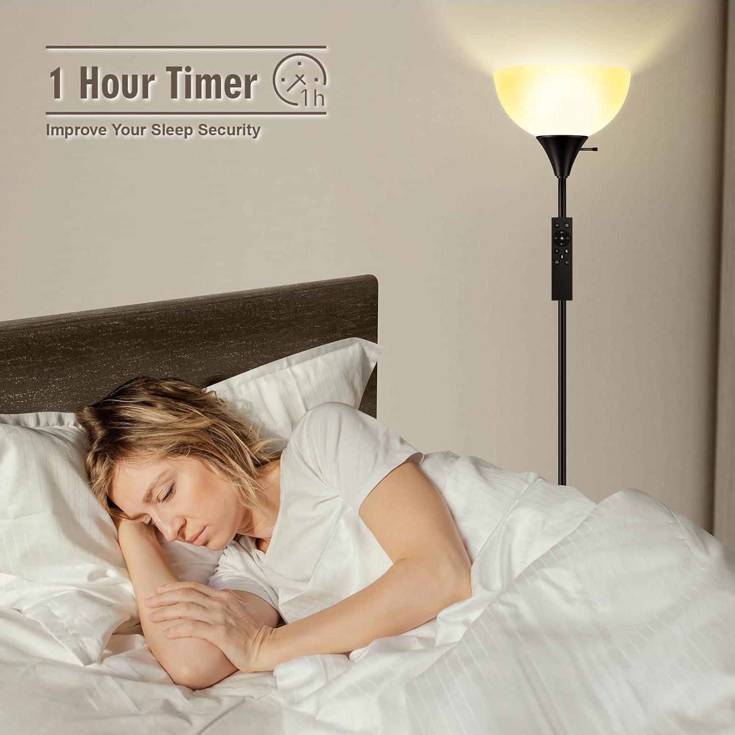 Lámpara de Pie Torchiere Bricosmocon 180 cm Regulable 10W