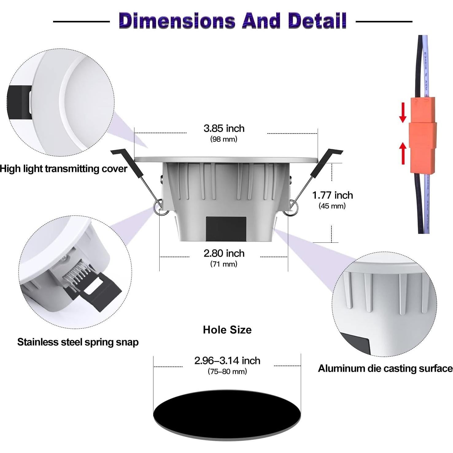 Luz Empotrada Inteligente 3" 12Pack Zengge RGBWW WiFi Bluetooth