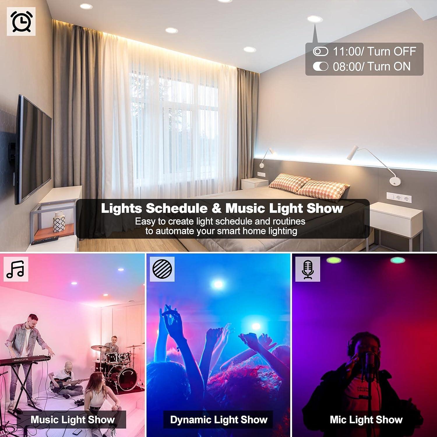 Luz Empotrada Inteligente 3" 12Pack Zengge RGBWW WiFi Bluetooth