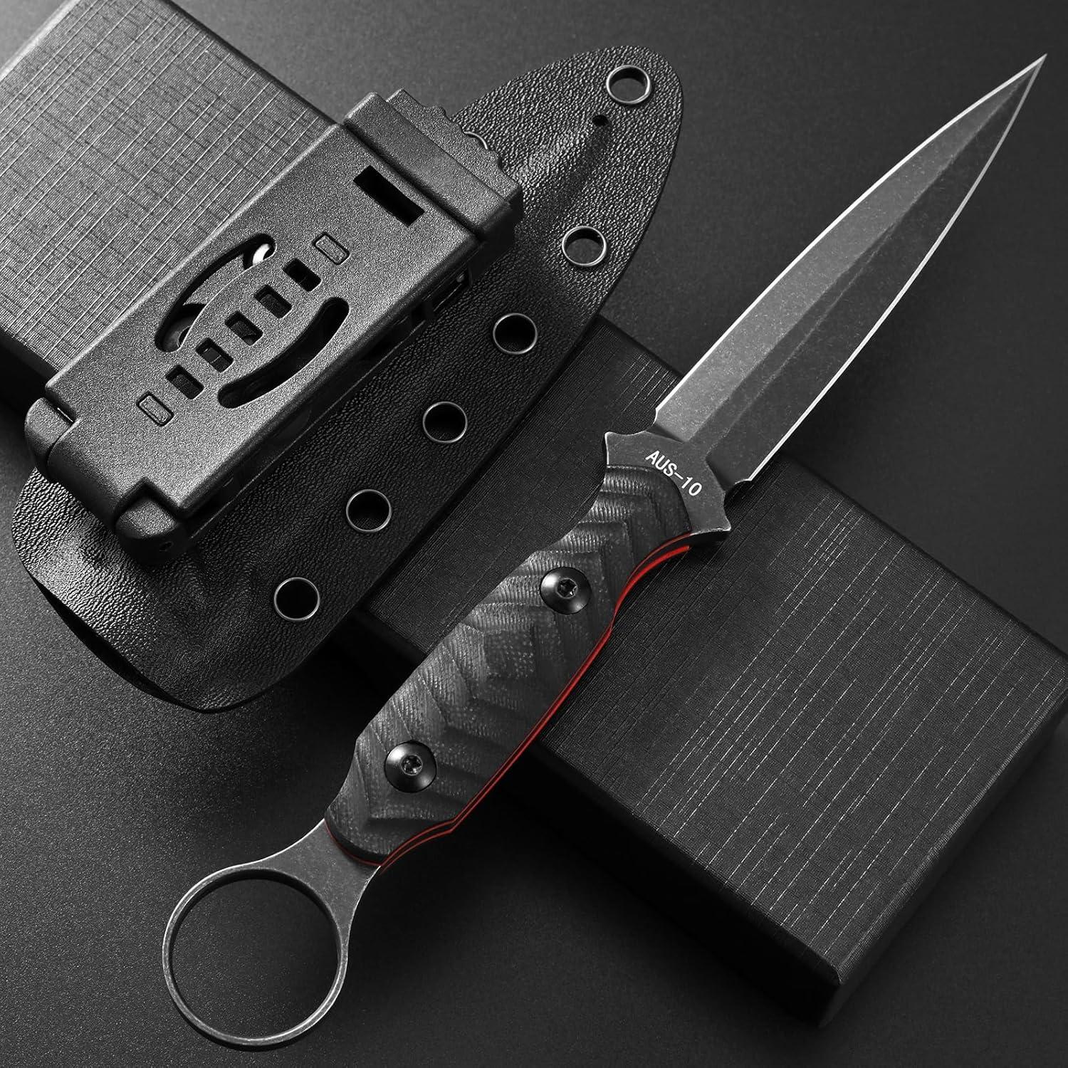 Cuchillo Fijo GTK340 Gtkii de Acero AUS-10 con Mango G10