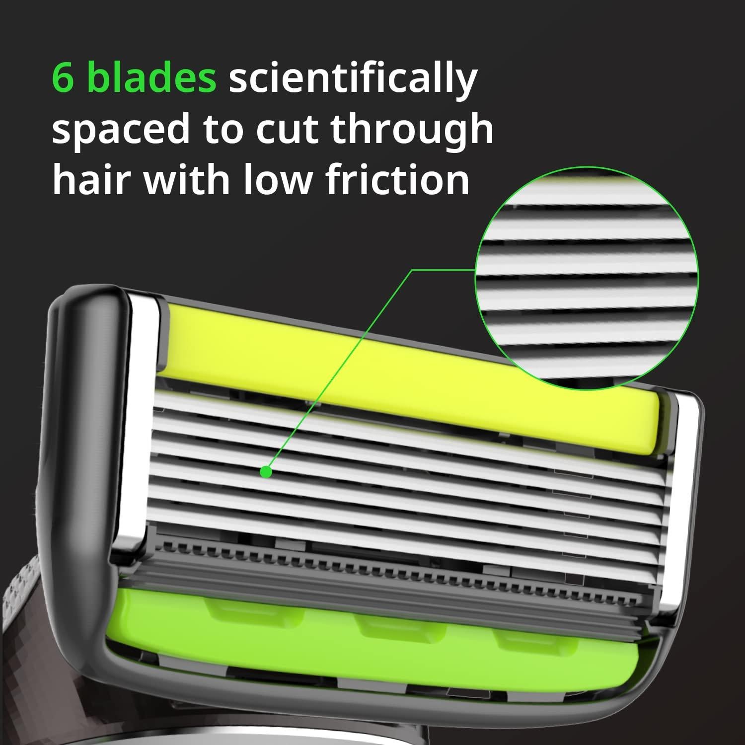 Dorco Pace 6 Pro - Afeitadora 6 Cuchillas + 10 Cartuchos