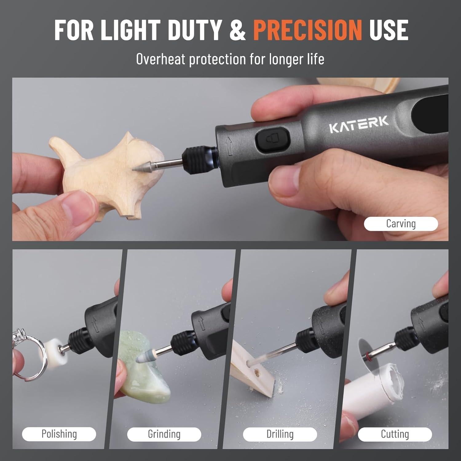 Kit de Herramienta Rotativa Inalámbrica Katerk 3.7V 70 Accesorios