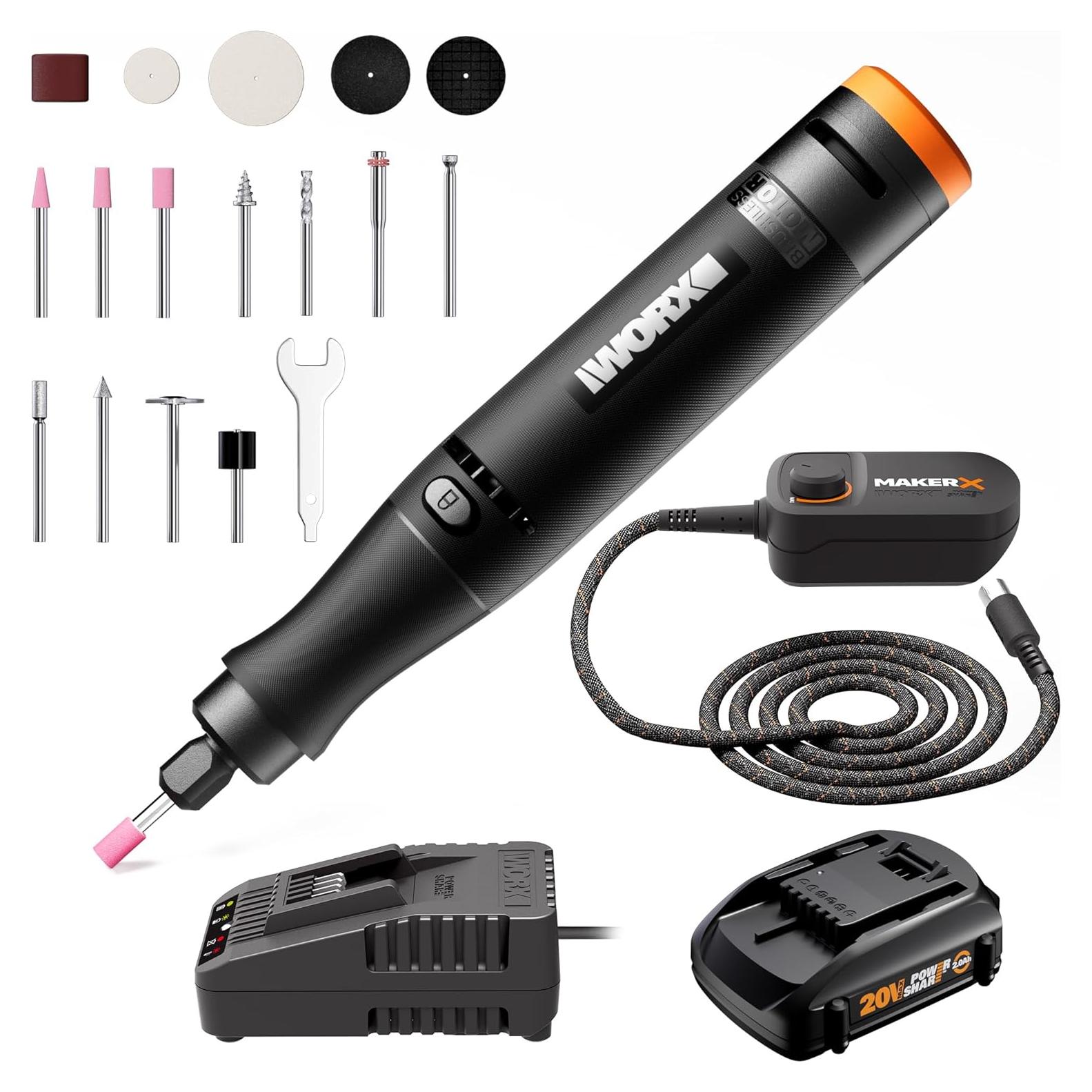 Kit de Herramienta Rotativa Inalámbrica MAKERX 20V con 42 Accesorios