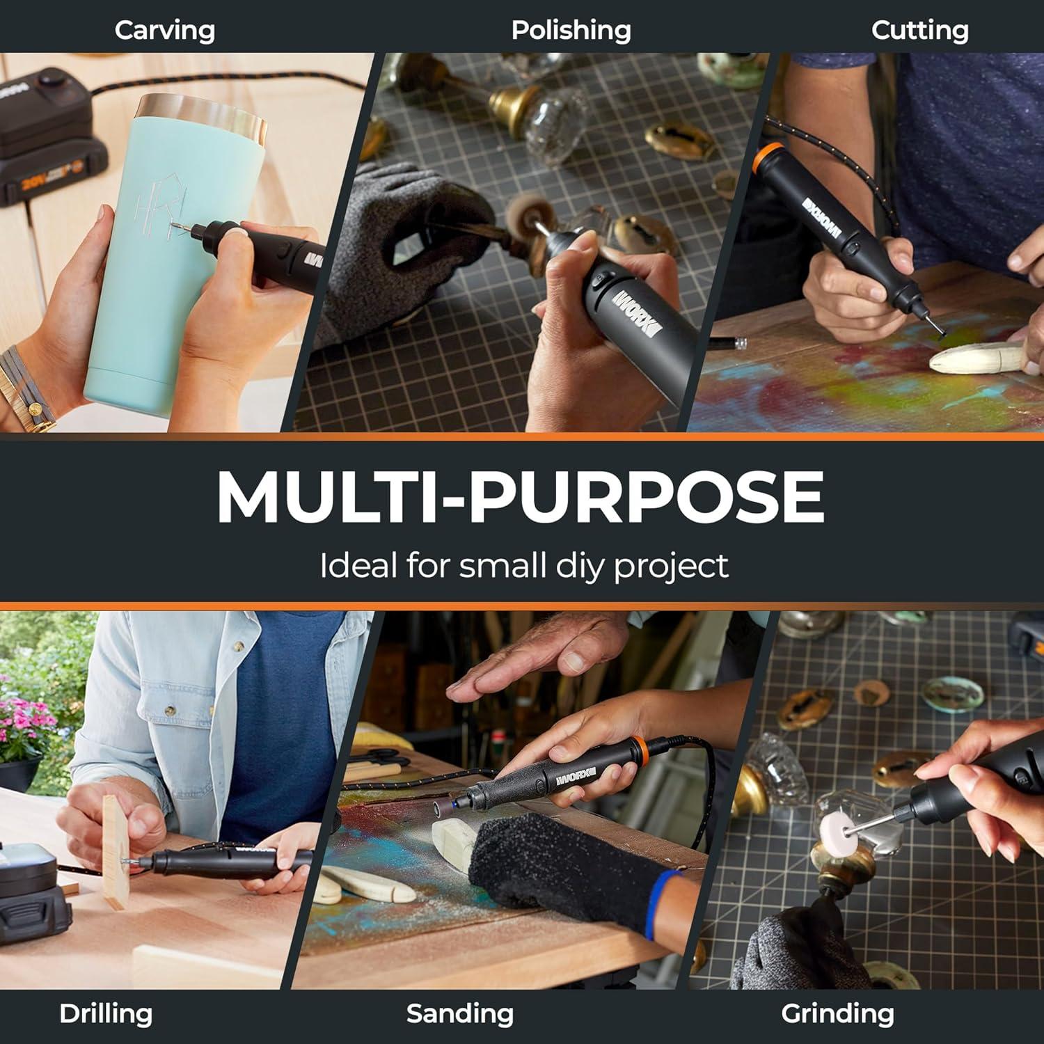 Kit de Herramienta Rotativa Inalámbrica MAKERX 20V con 42 Accesorios