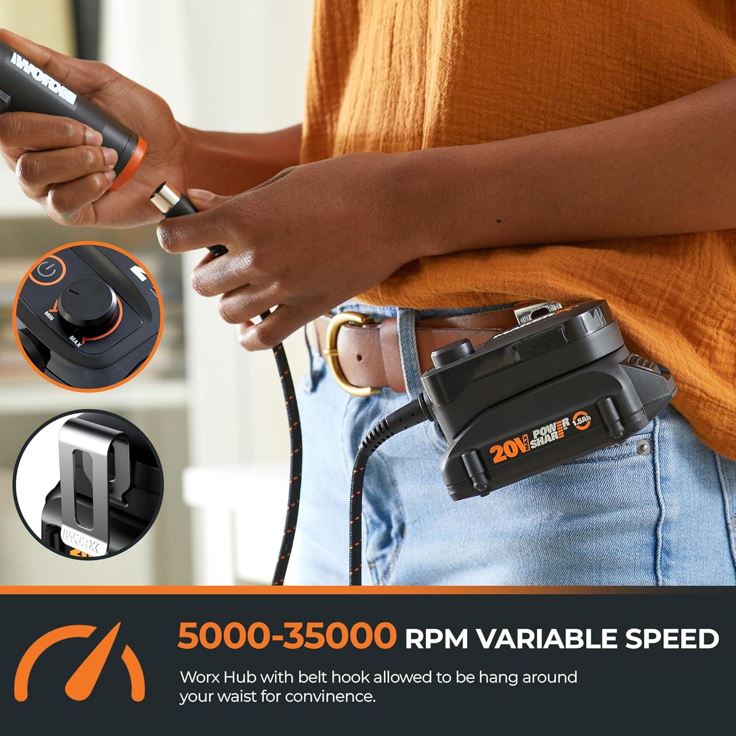 Kit de Herramienta Rotativa Inalámbrica MAKERX 20V con 42 Accesorios