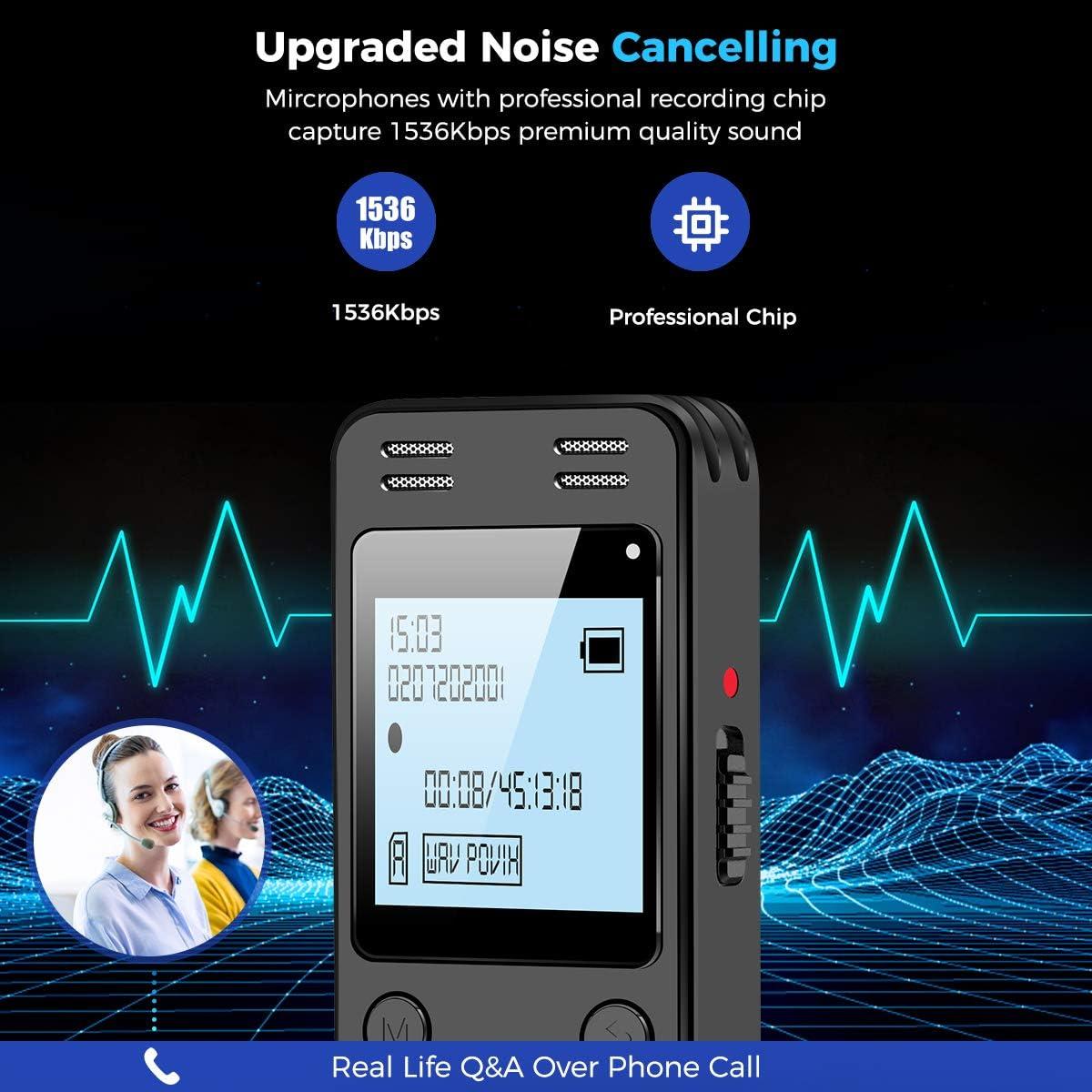 Grabadora de Voz Digital EVIDA V618 128GB Activada por Voz