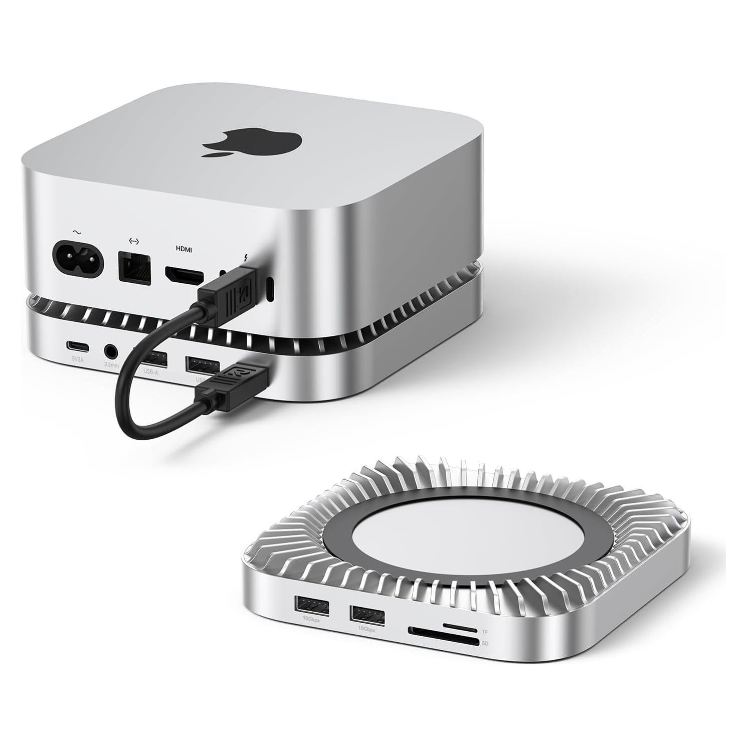 Dock y Soporte Raycue para Mac Mini M4 con SSD 8TB y 10 Puertos