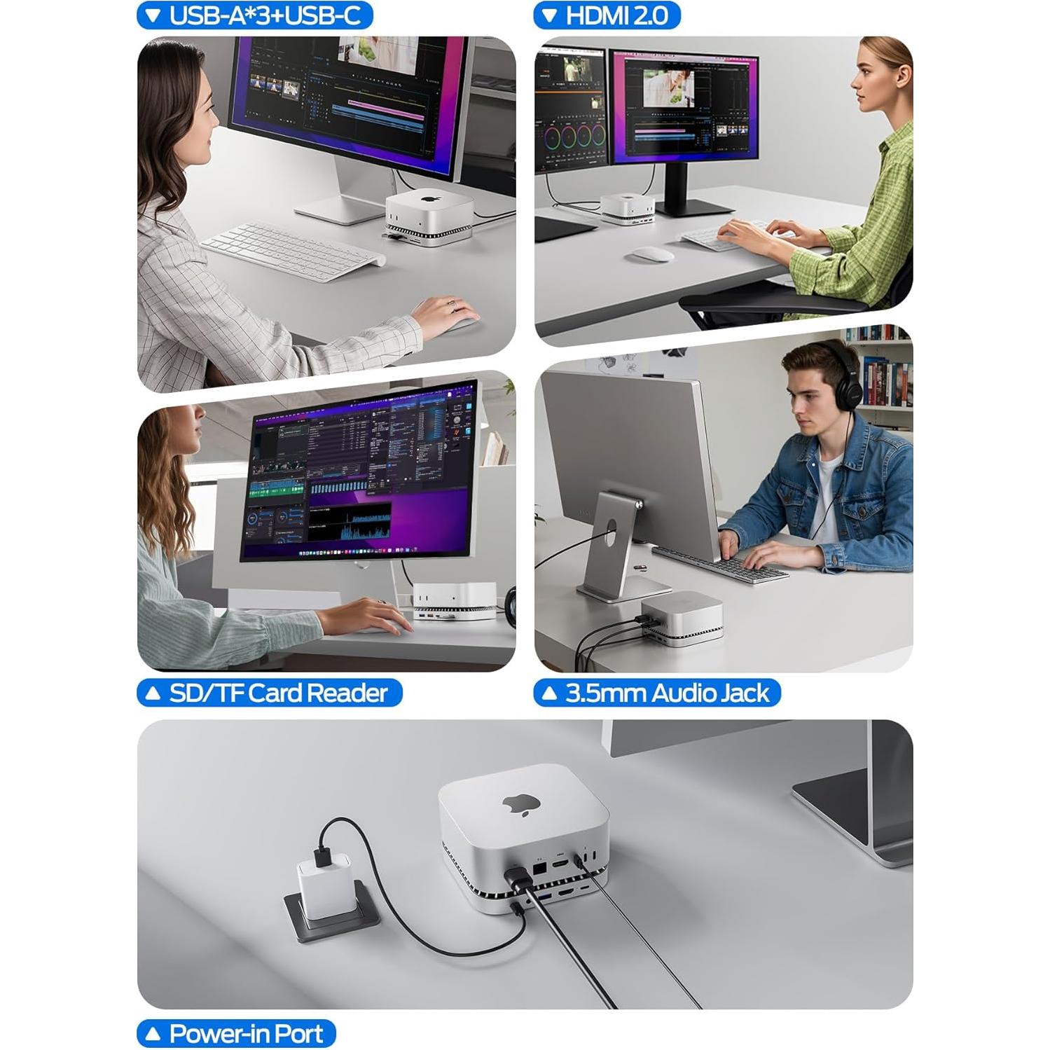 Dock MOVE SPEED para Mac mini M4 con SSD NVMe 1TB 10 en 1