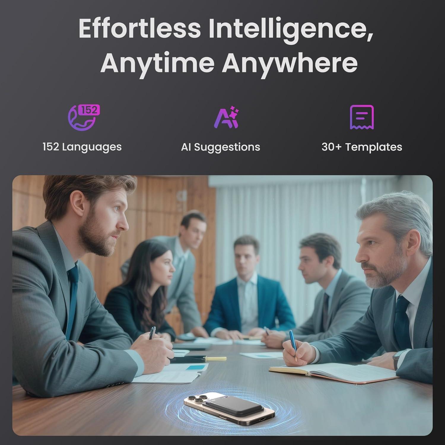 Grabadora de Voz AI ABVPO 64GB con Transcripción y Resumen