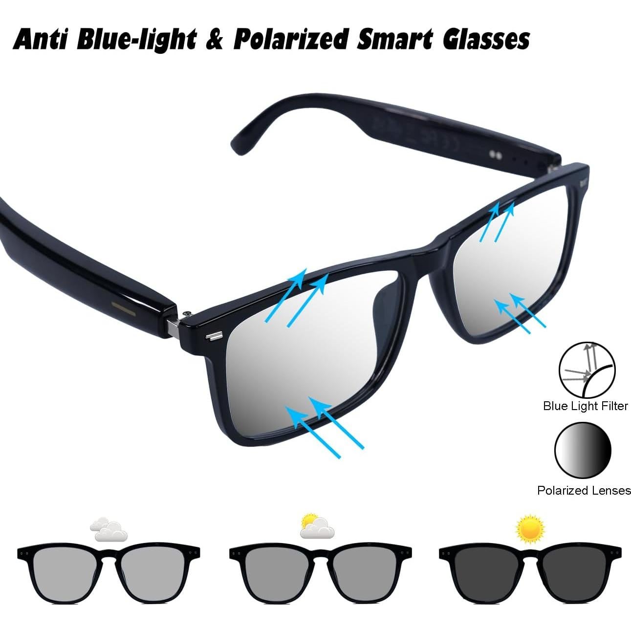 Gafas Inteligentes AI Polarizadas XOOMEER con Altavoz UV400