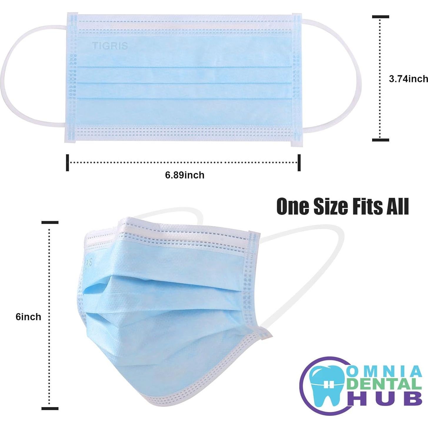 Mascarillas Desechables Tigris Nivel 3 OMNIA ONE - 50 PCs