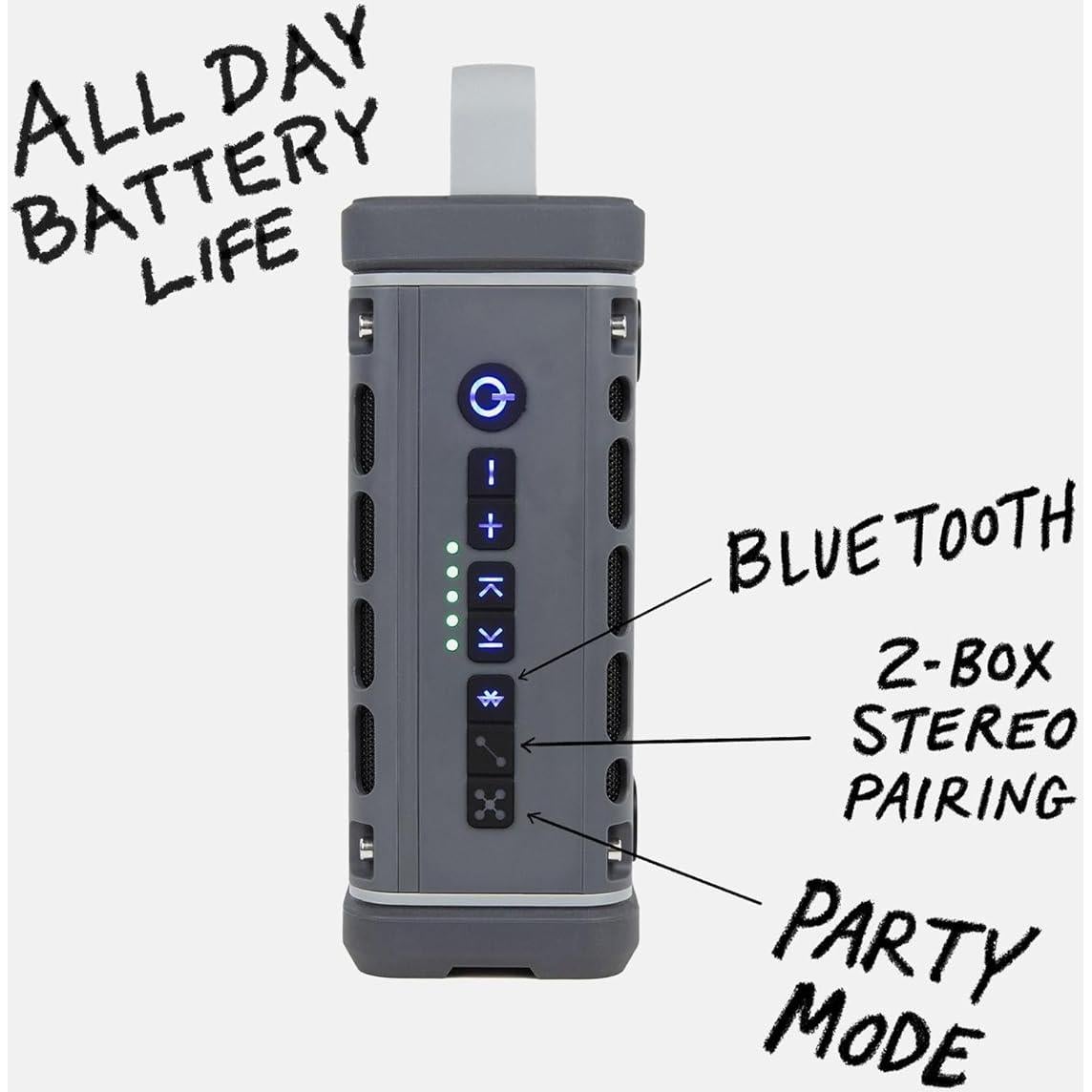 Altavoz Bluetooth Turtlebox Ranger 105dB Impermeable Gris