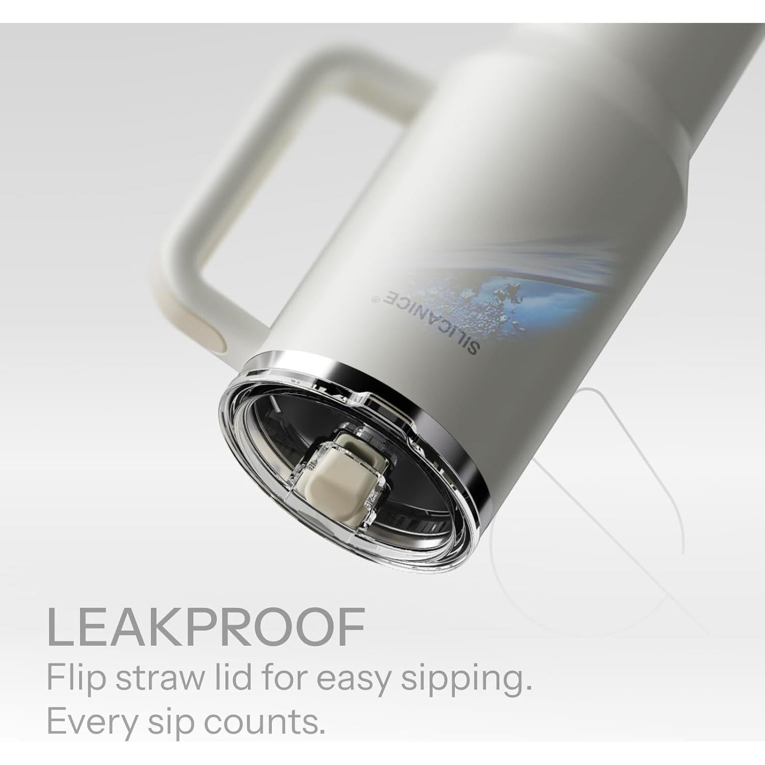 Botella de Agua SILICANICE 40 oz Acero Inoxidable Aislada