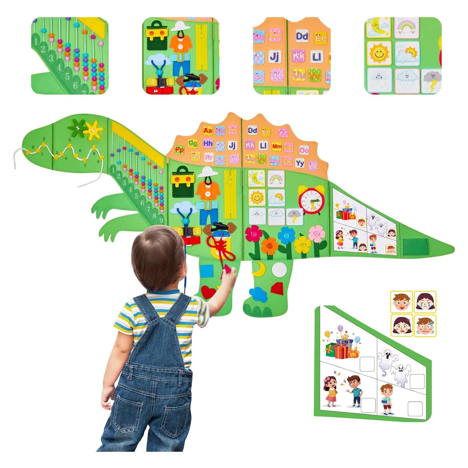 Tablero Ocupado Sensorial Gleamkid Montessori 10 en 1 Verde